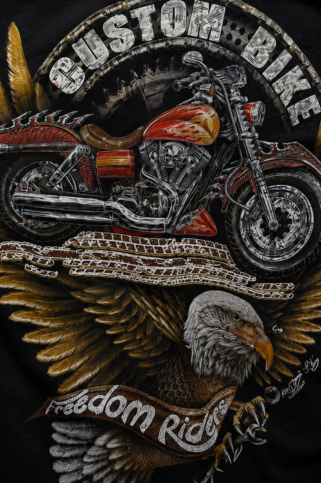 Y2K Rock Chang Biker Tişört
