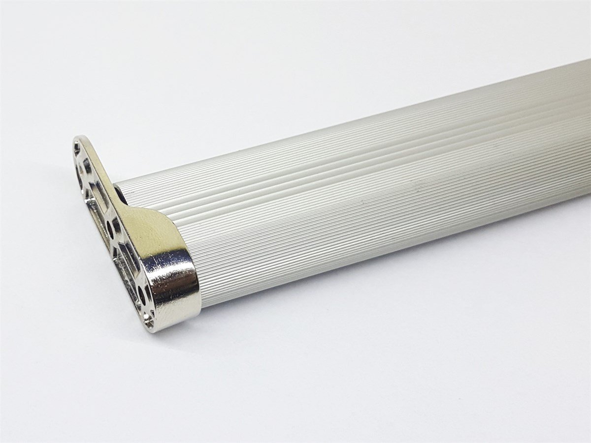 Gardırop Elbise Askı Borusu Alüminyum Dolap Borusu Oval 110 cm ve 2 Adet Boru Başlığı