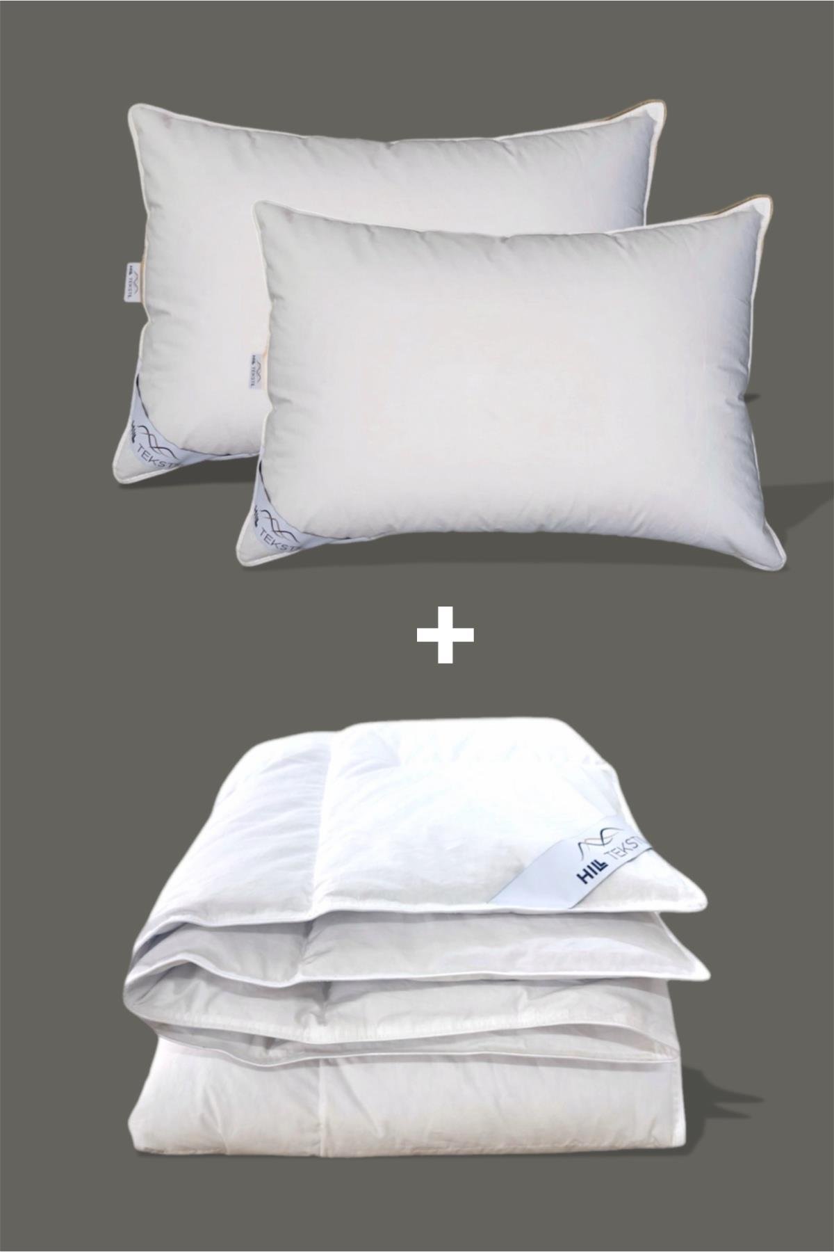 %100 KAZ TÜYÜ YORGAN SETİ TEK %20 GIDIK ÇİFT KİŞİLİK YORGAN 155X215 VE 1 ADET 50*70 KAZ TÜYÜ YASTIK