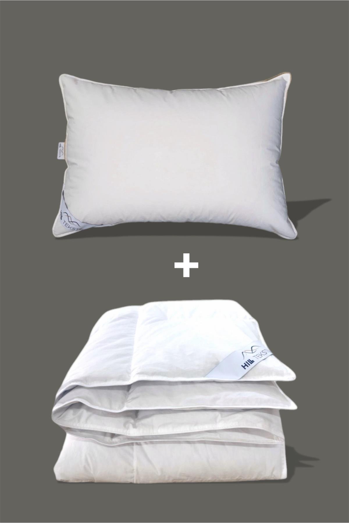 %100 KAZ TÜYÜ YORGAN SETİ TEK %20 GIDIK ÇİFT KİŞİLİK YORGAN 155X215 VE 1 ADET 50*70 KAZ TÜYÜ YASTIK