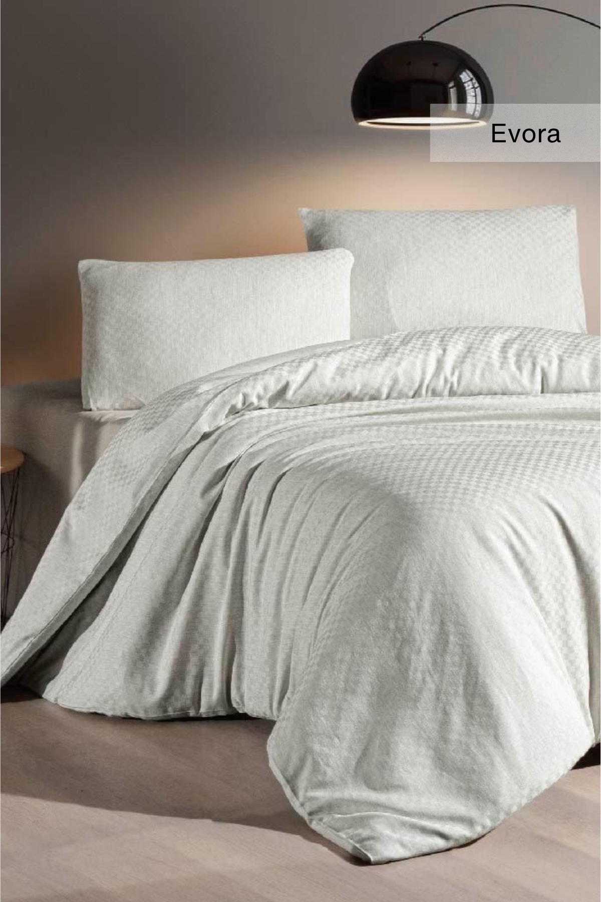 ÇİFT KİŞİLİK %100 PAMUK İPLİKTEN BOYALI NEVRESİM 200X220 ÇARŞAF 225X260 YASTIK KILIFI 50X70(2ADET) EVORA