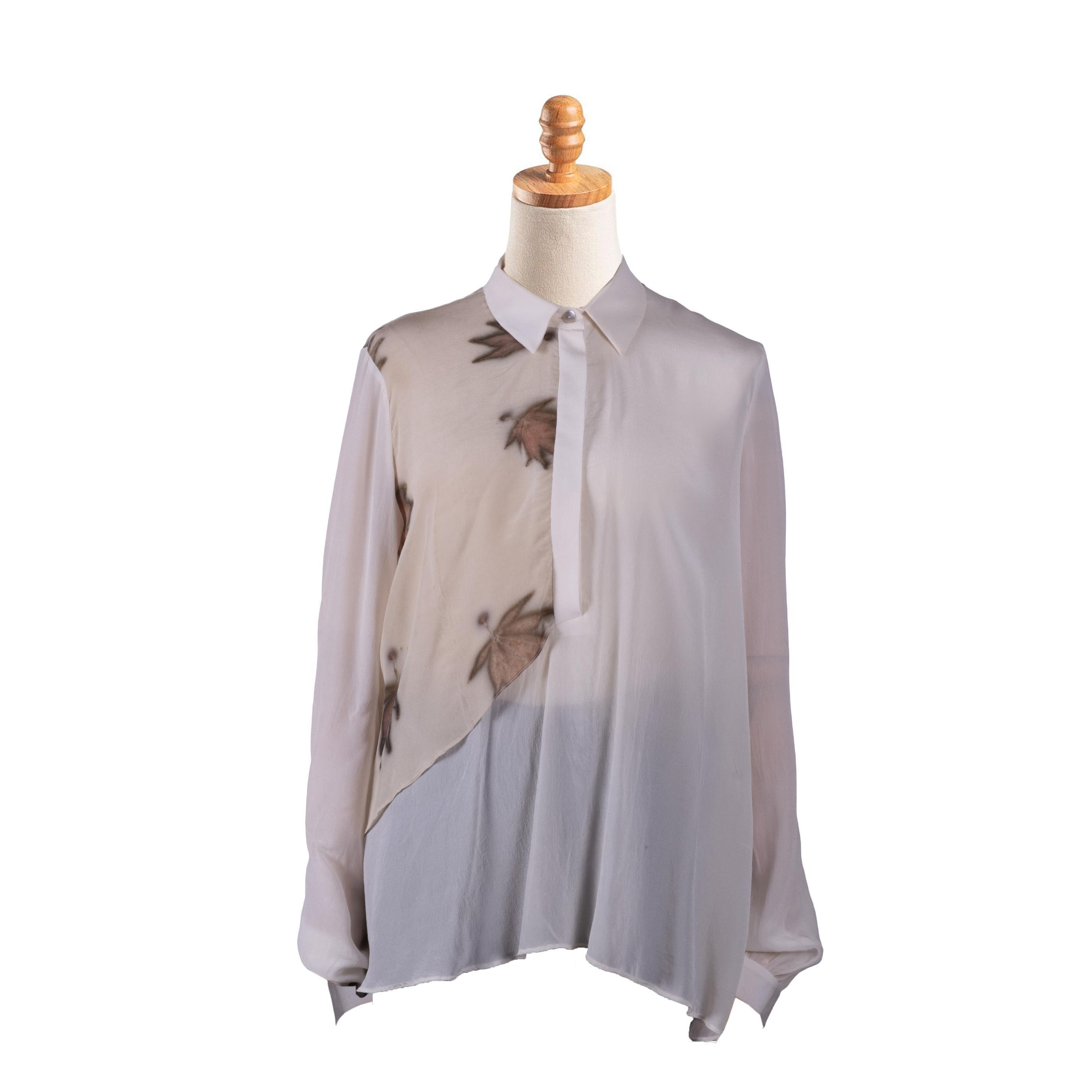 ASİMETRİK İPEK GÖMLEK