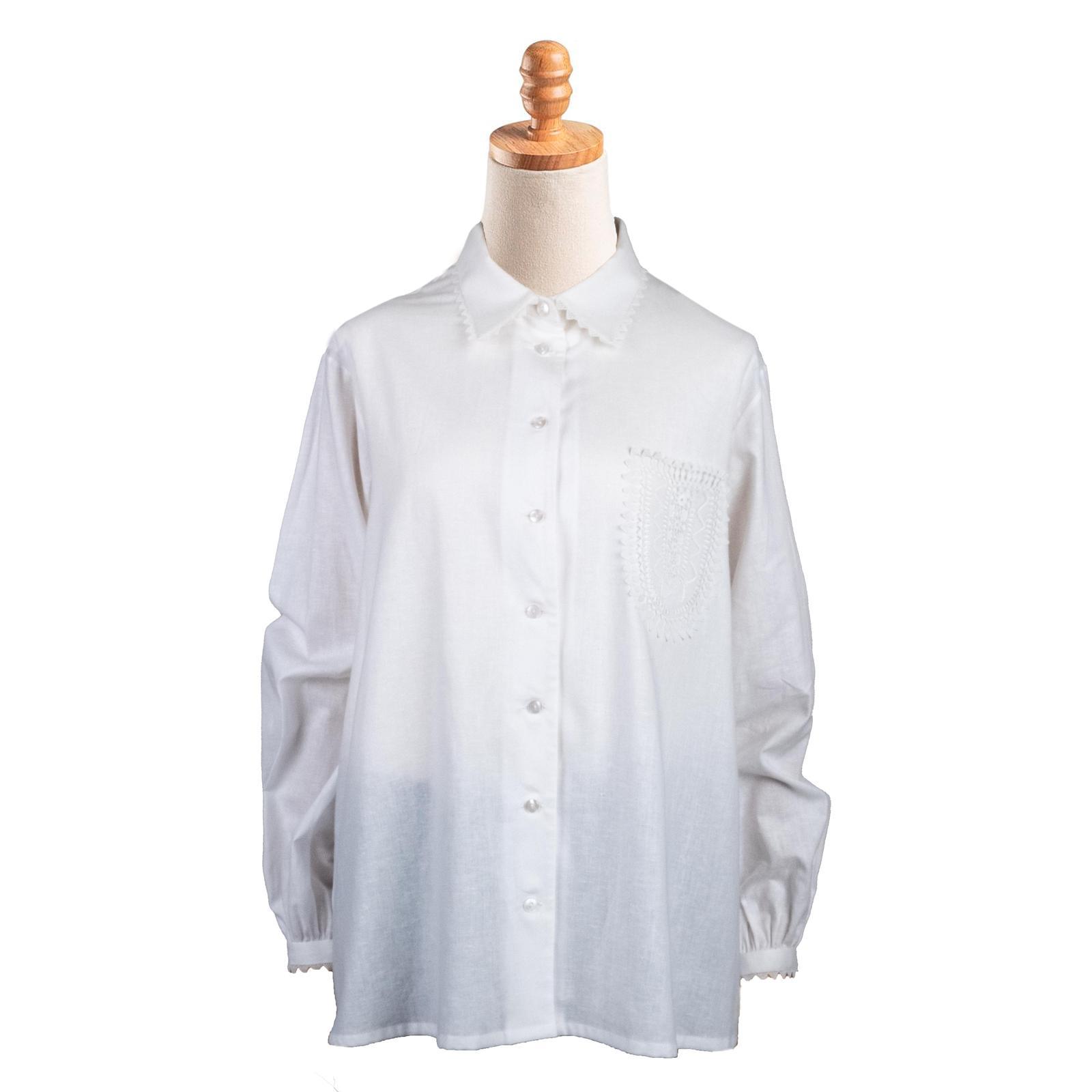 BEYAZ İŞ OYALI GÖMLEK