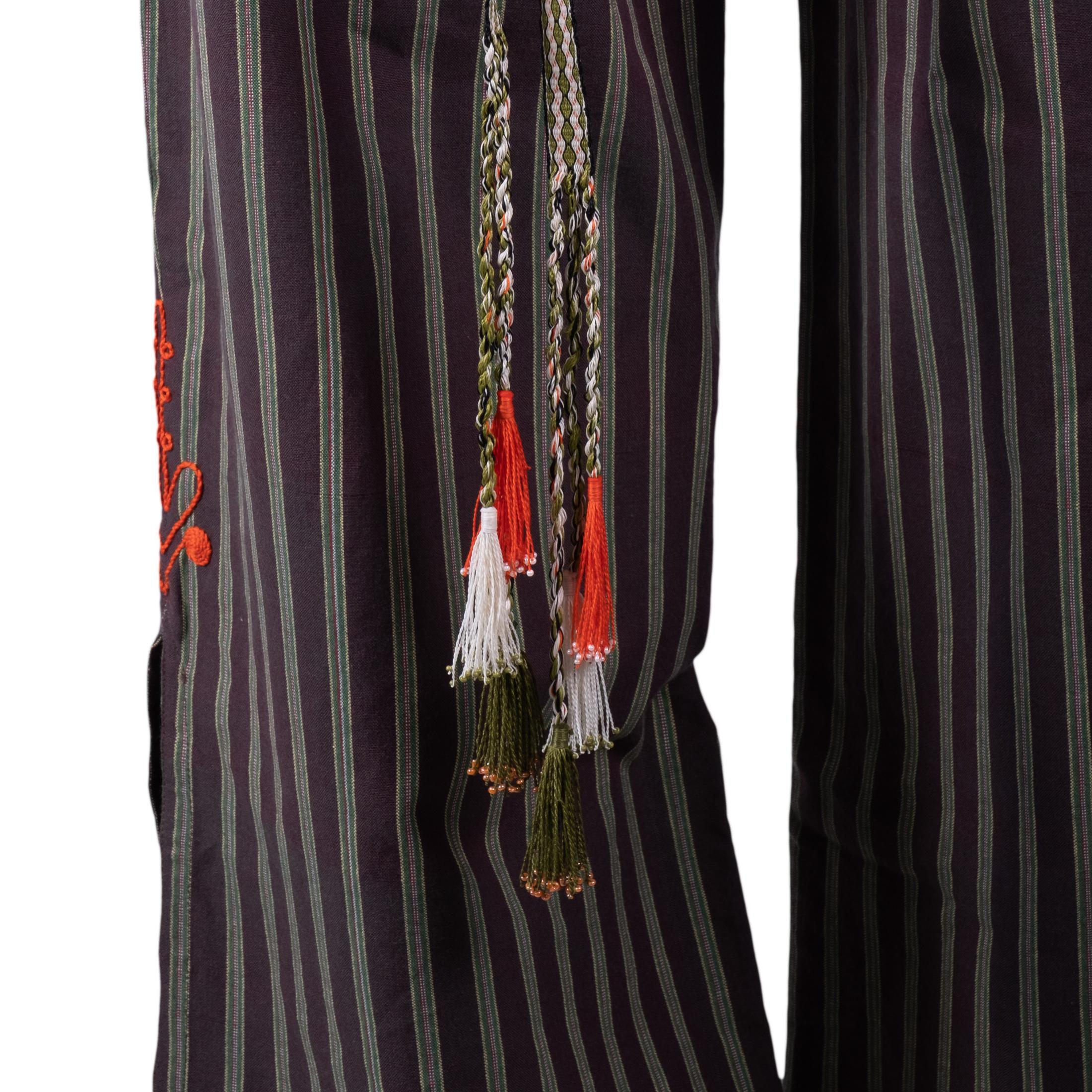 ÇARPANA DETAY YEŞİL BLUZ PANTOLON TAKIM