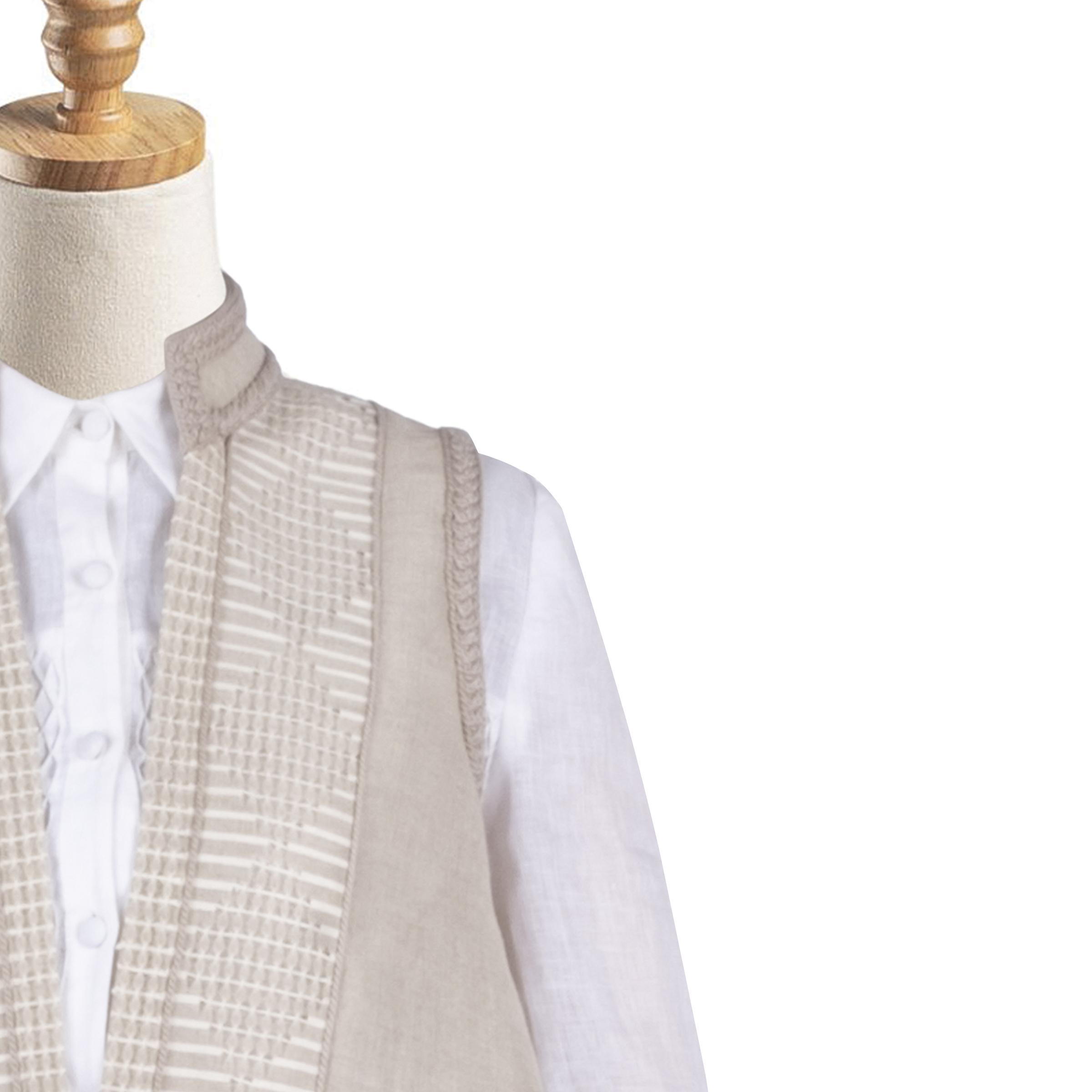 GRİ DOKUMA PİRPİRİ KAFTAN