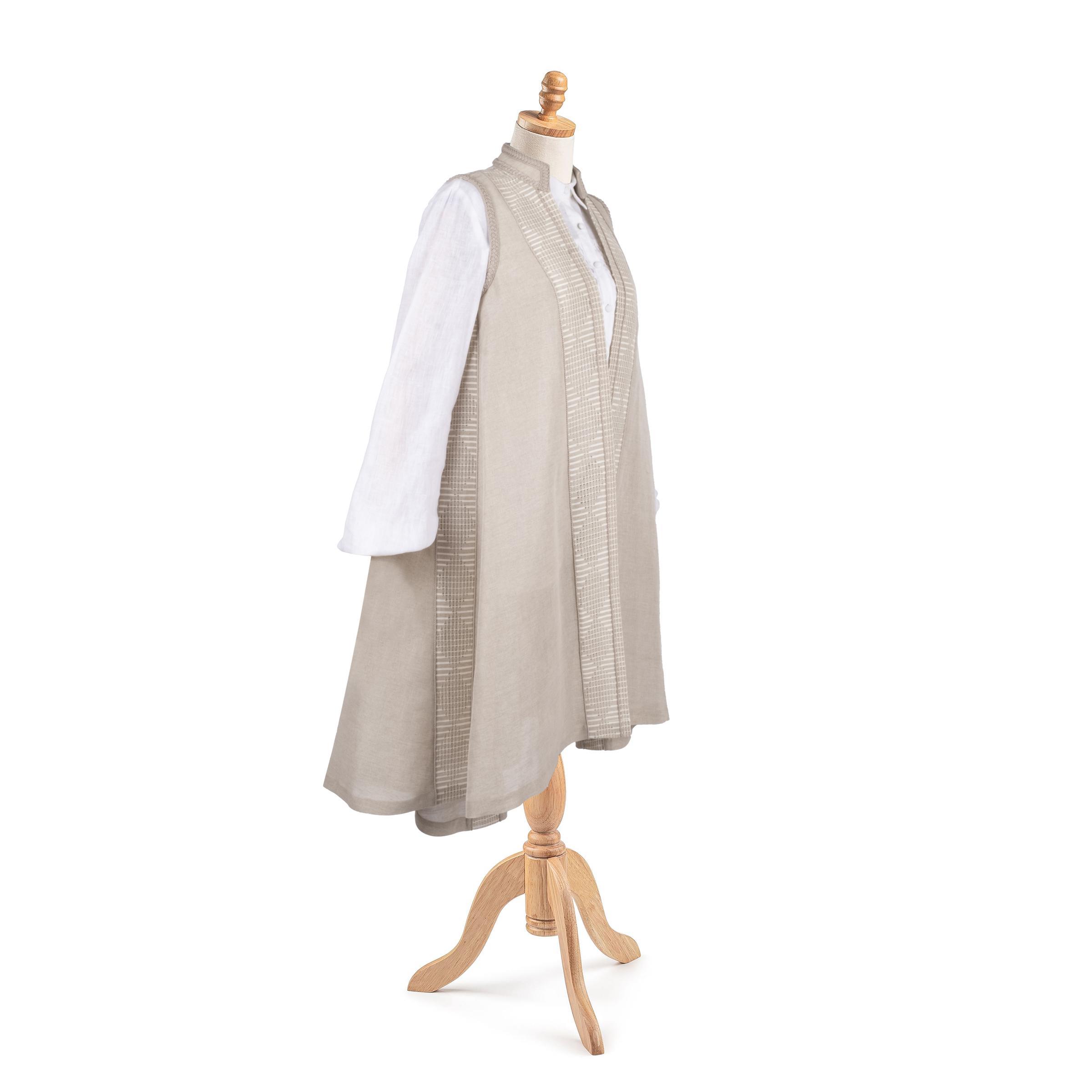 GRİ DOKUMA PİRPİRİ KAFTAN