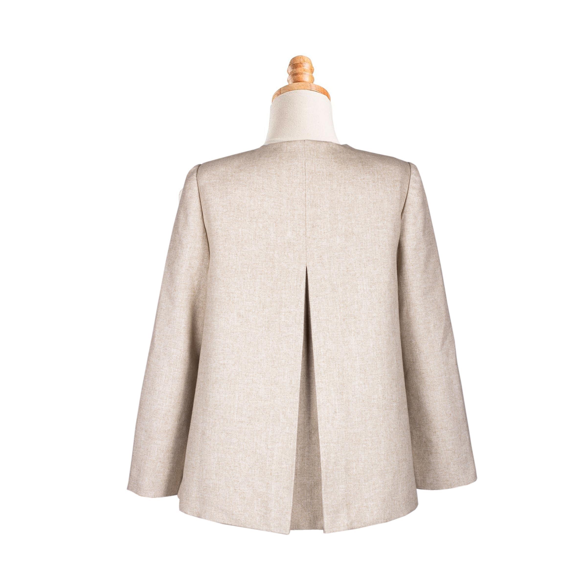 KANAVİÇE KETEN CEKET VE ÇANTA