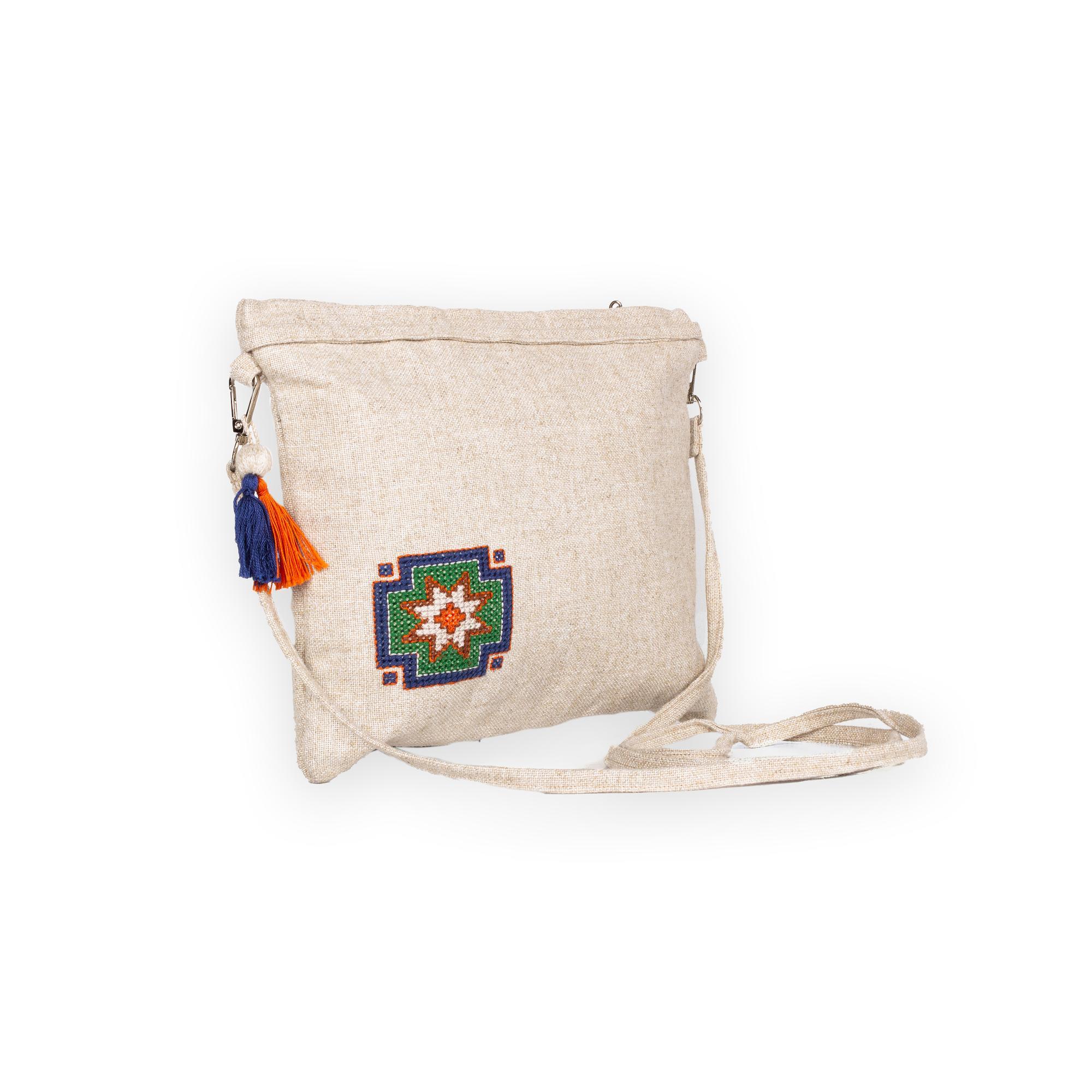 KANAVİÇE KETEN CEKET VE ÇANTA