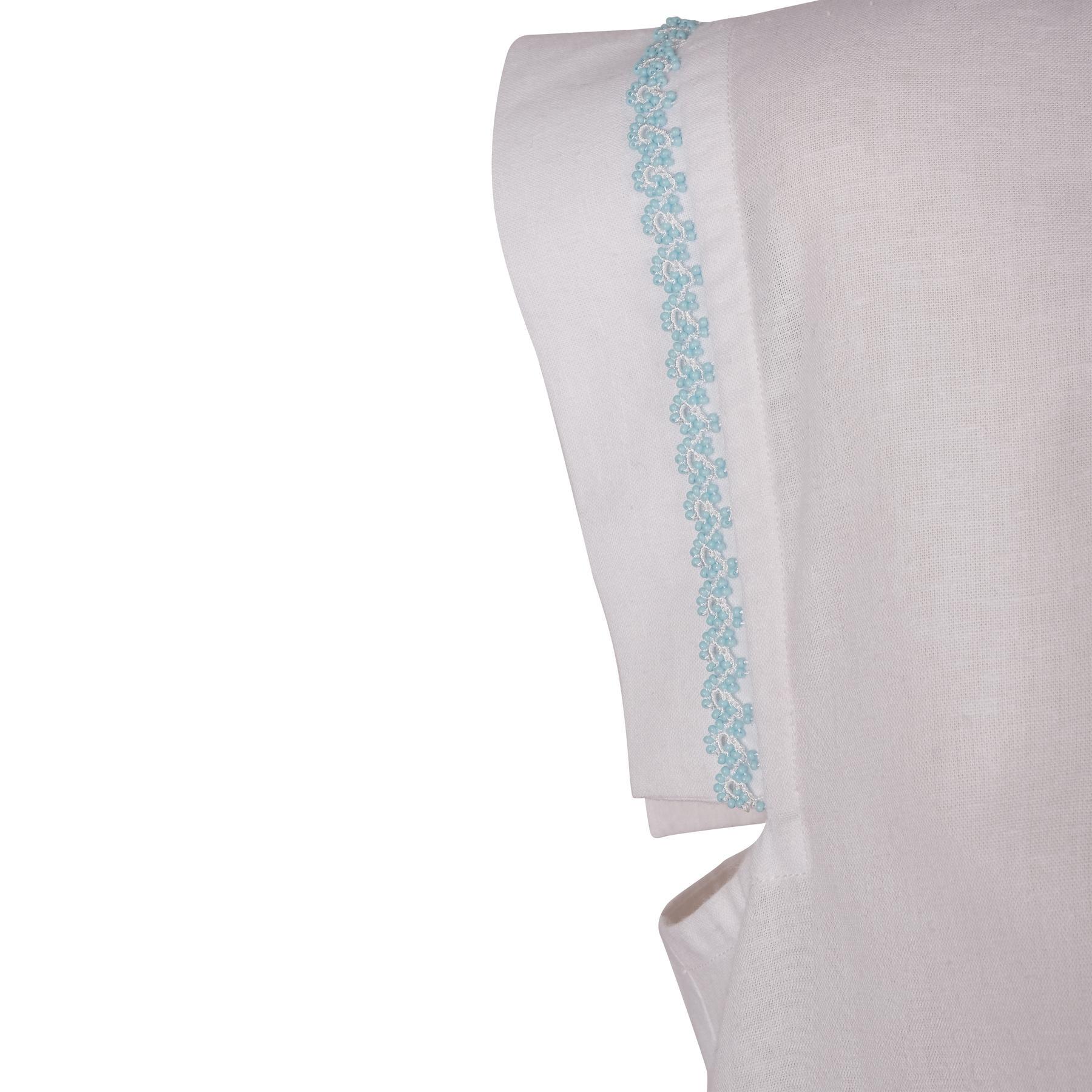 MAVİ BONCUK OYALI GÖMLEK