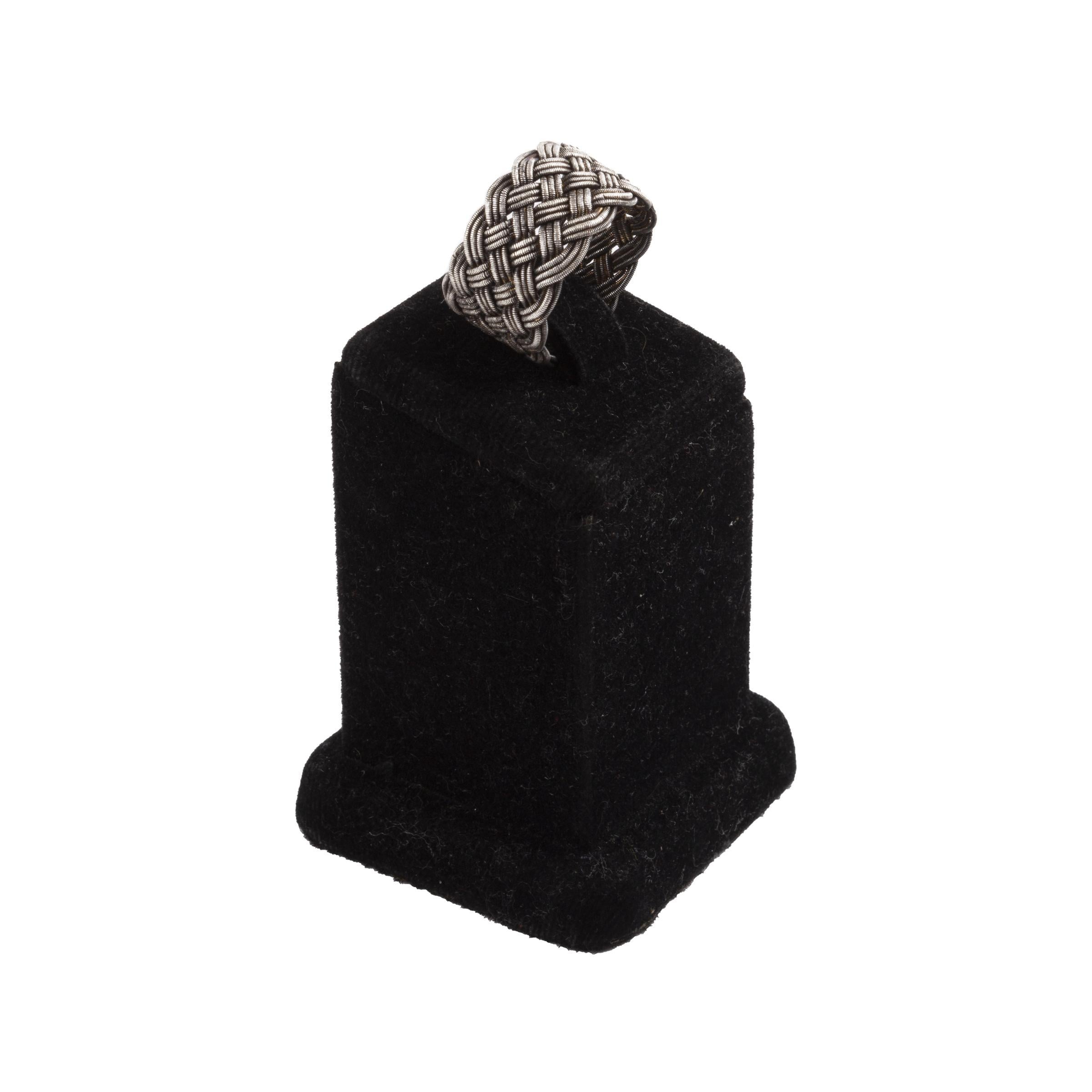 OKSİTLİ İNCE SEPET ÖRGÜ ERKEK YÜZÜK (3 GR)