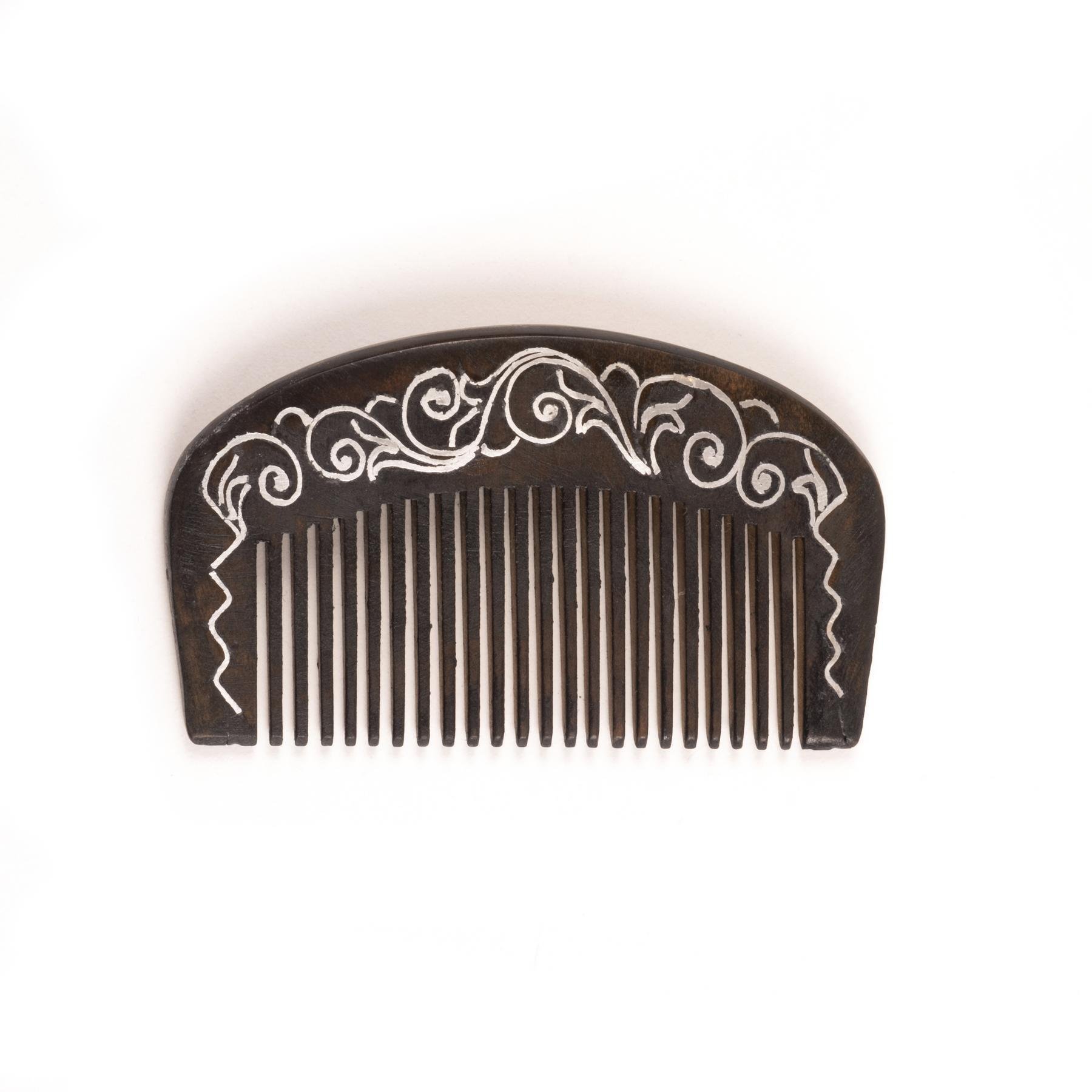 RUMİ DESENLİ AHŞAP TARAK