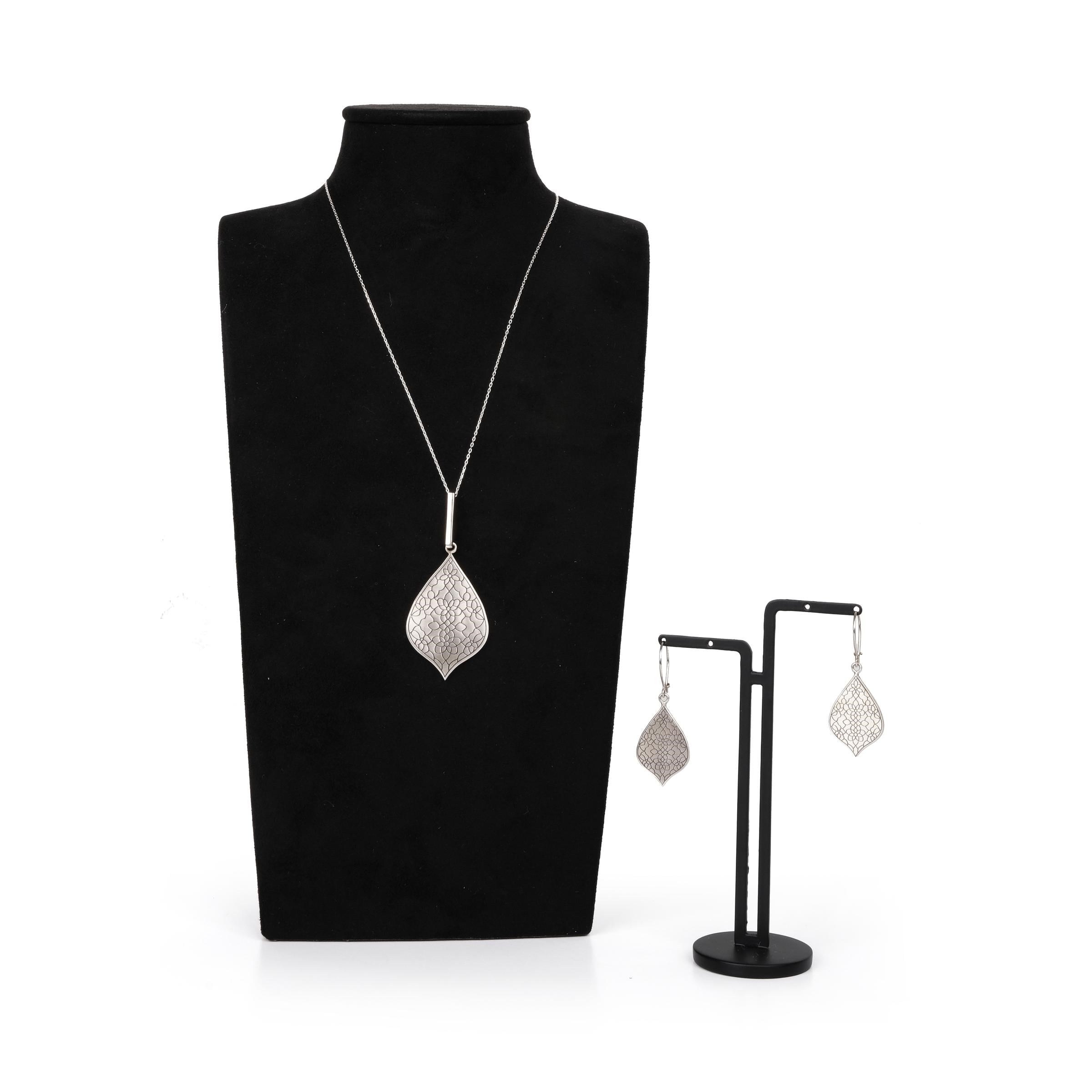 SELÇUK MOTİFLİ AJUR KOLYE - KÜPE SET