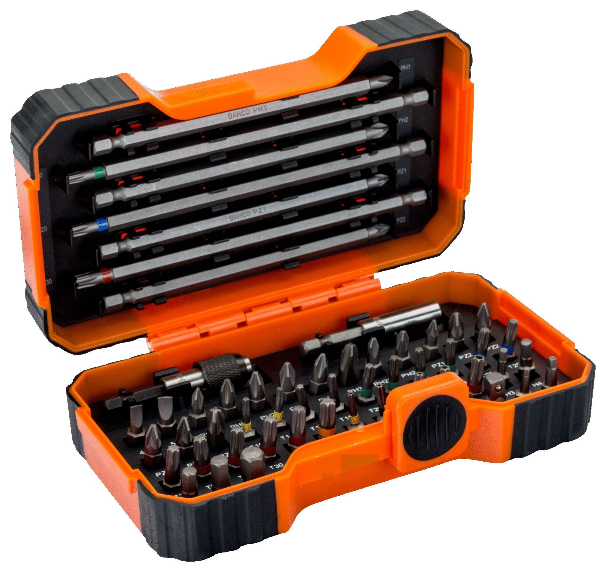 BAHCO Standart Tornavida Bit seti , lokmalar ve 1/4” Lokma Adaptörü - 54 adet  59/S54BC