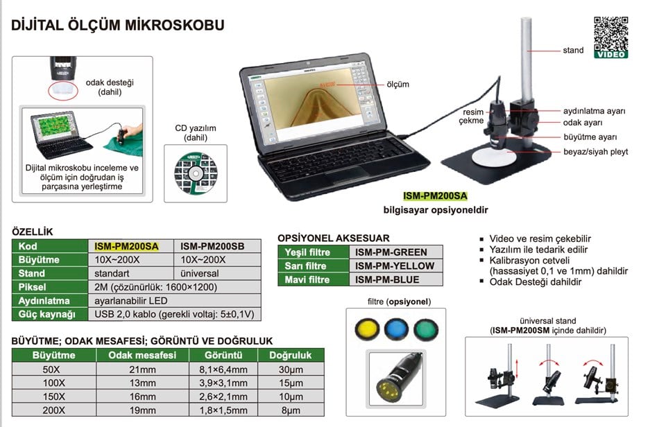 Insize ISM-PM200SA Dijital Mikroskop