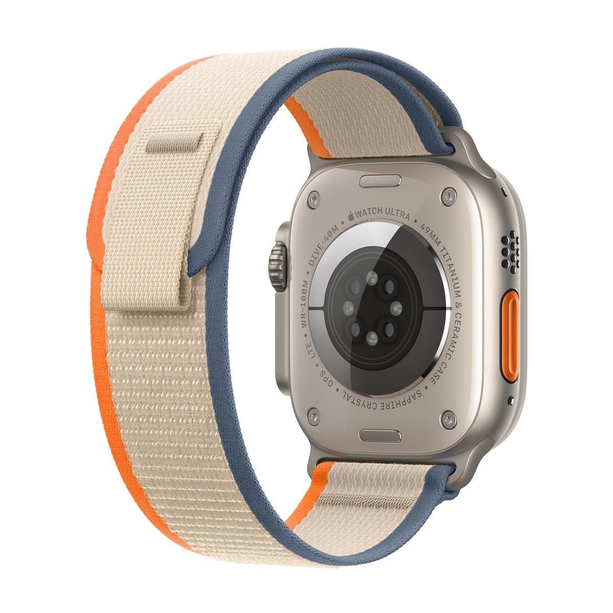 Apple Watch Ultra 2 GPS + Cellular 49mm Titanyum Kasa ve Turuncu / Bej Trail Kordon (S/M) - MRF13TU/A