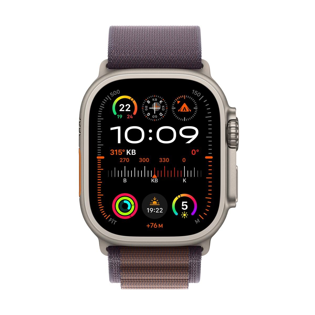 Apple Watch Ultra 2 GPS + Cellular 49mm Titanyum Kasa ve İndigo Alpine Kordon (Küçük) - MRER3TU/A