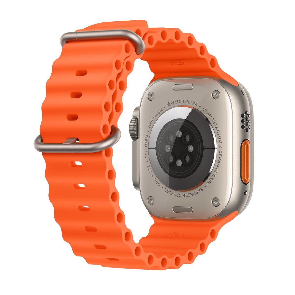 Apple Watch Ultra 2 GPS + Cellular 49mm Titanyum Kasa ve Turuncu Ocean Kordon - MREH3TU/A