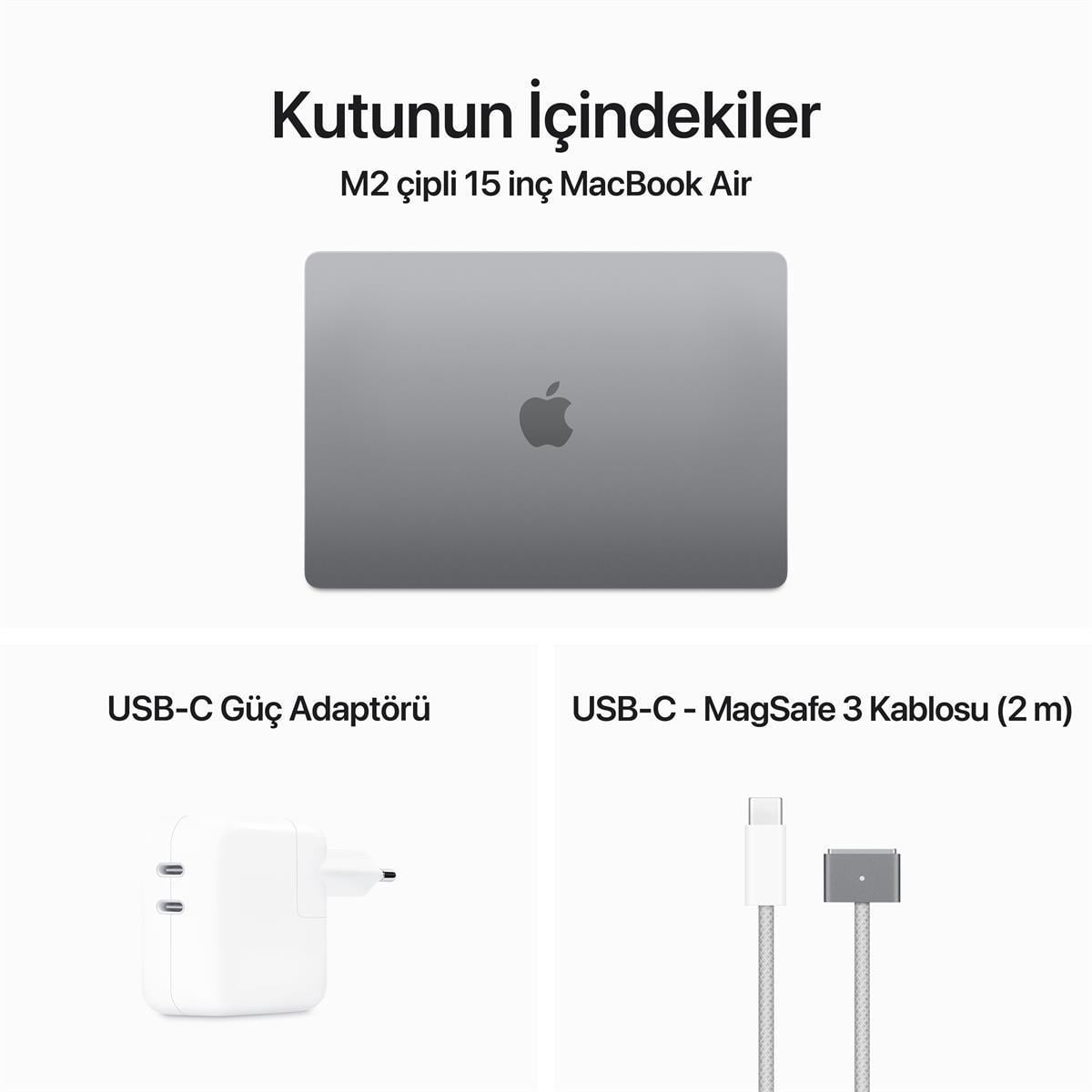 MacBook Air 15'' 8-Core CPU 10-Core GPU Apple M2 /8GB /256GB SSD /S.Grey MQKP3TU/A