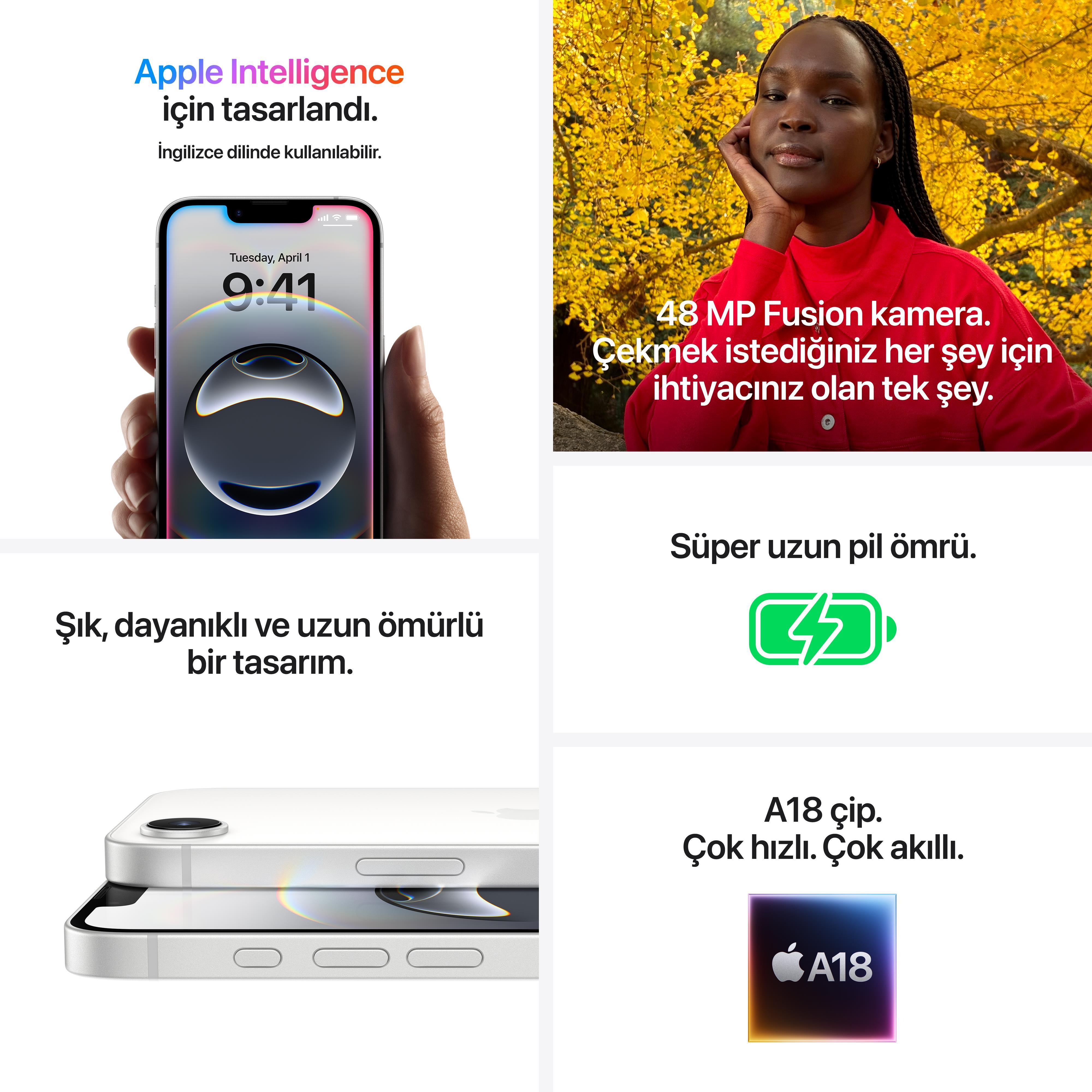 iPhone 16e 128GB Siyah MD1Q4TU/A