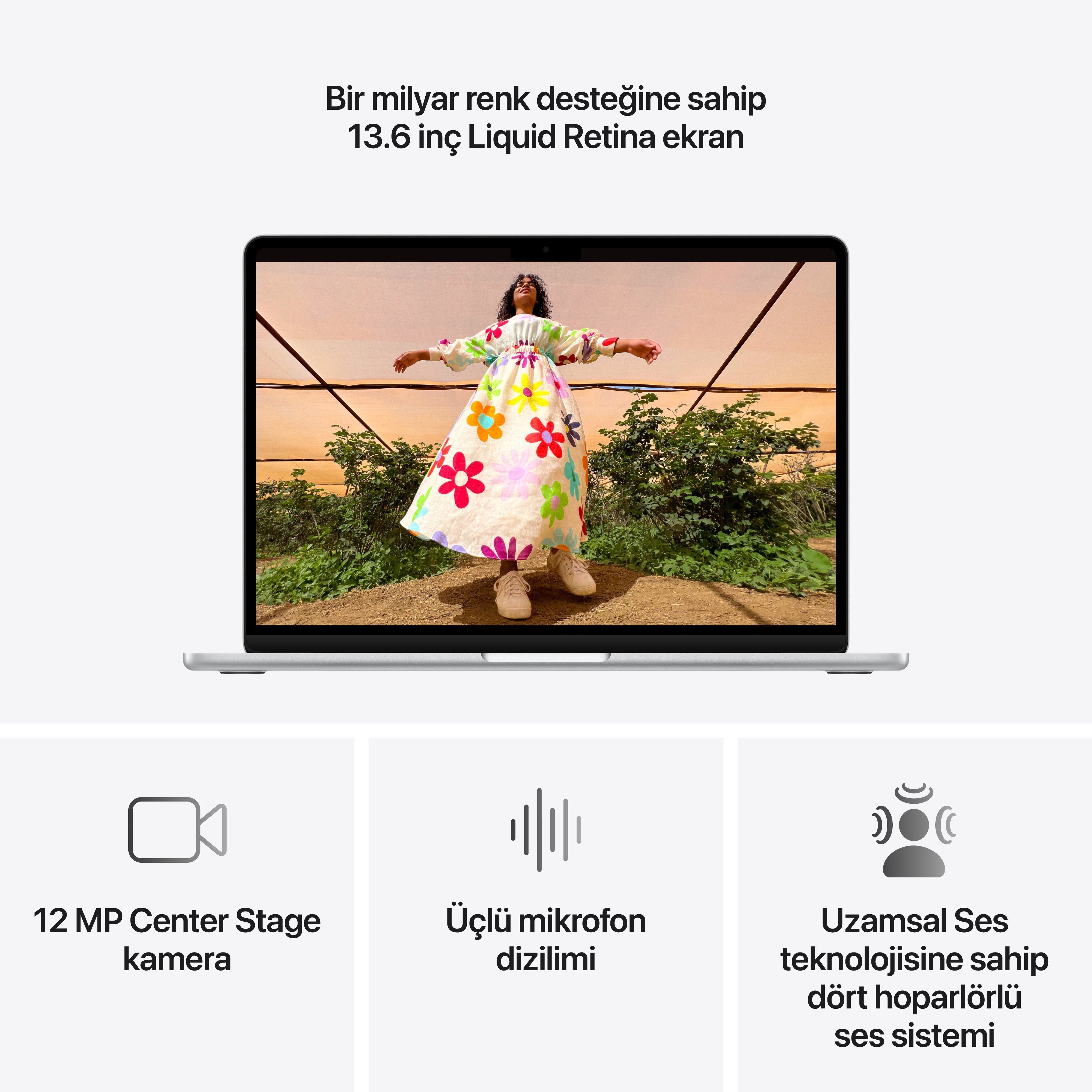 MacBook Air 13'' 10-Core CPU 8-Core GPU Apple M5 / 16GB / 512GB SSD / Gümüş MDH74TU/A