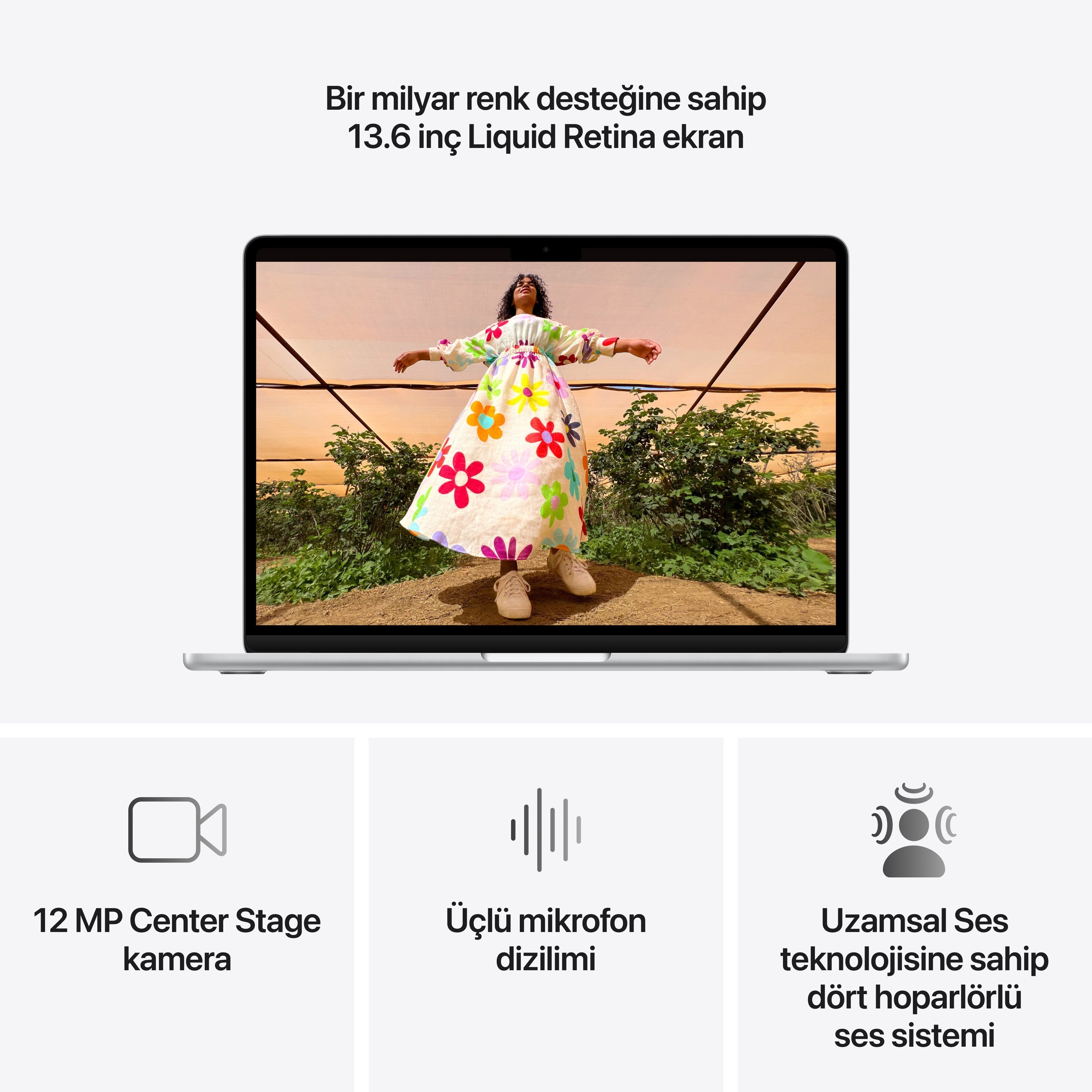 MacBook Air 13'' 10-Core CPU 8-Core GPU Apple M5 / 16GB / 512GB SSD / Gümüş MDH74TU/A