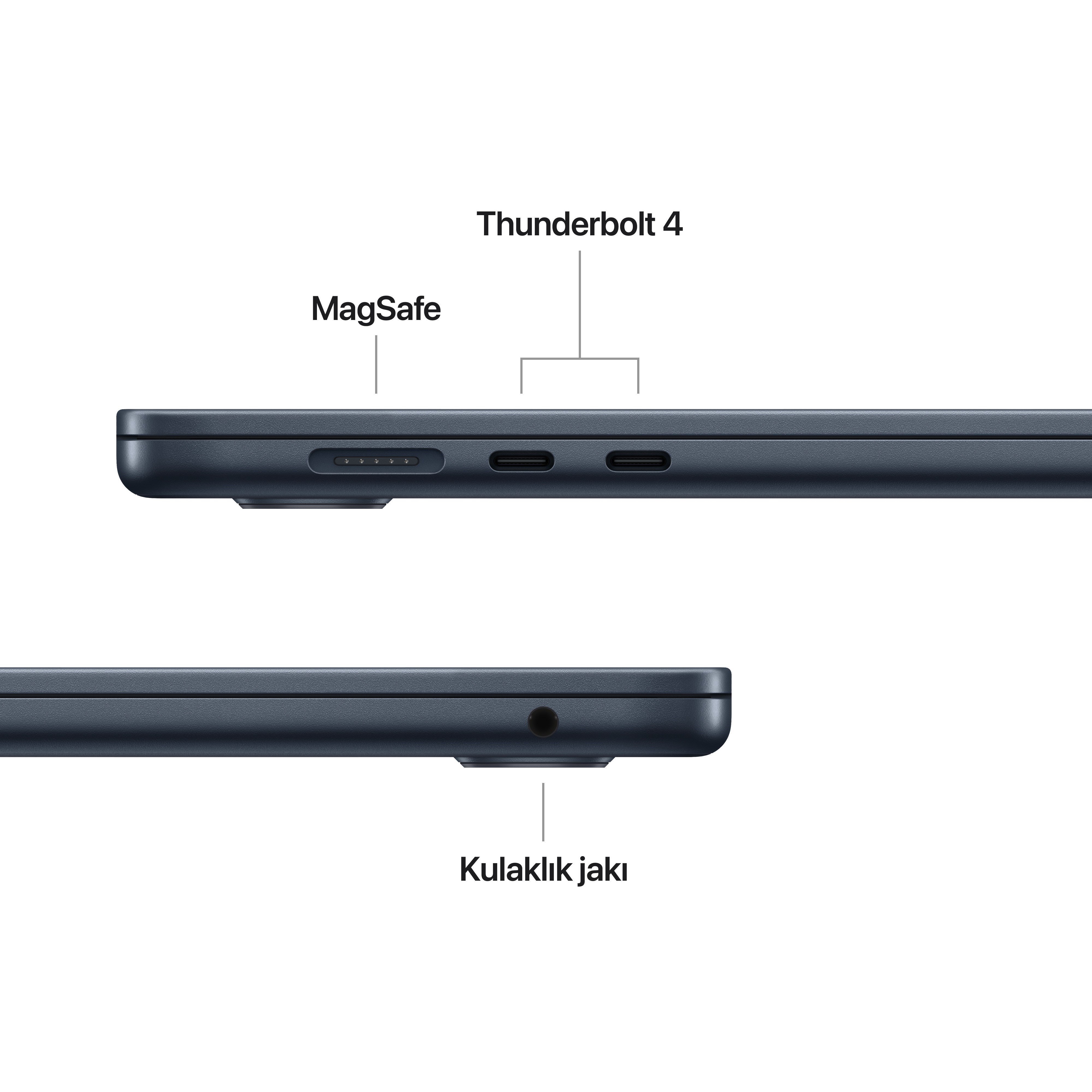 MacBook Air 15'' 10-Core CPU 10-Core GPU Apple M5 / 16GB / 512GB SSD / Gece Yarısı MDVH4TU/A