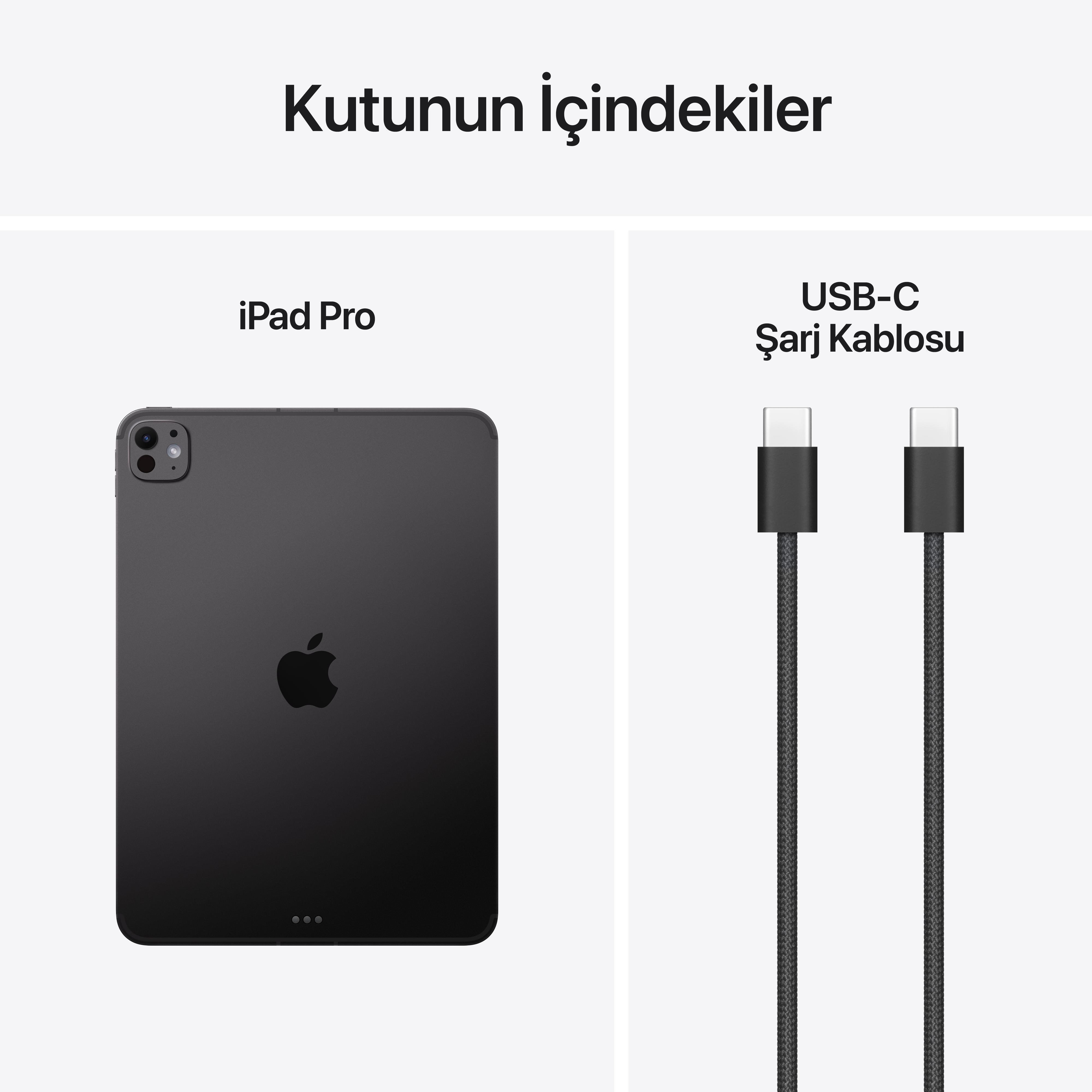 iPad Pro 11'' M5 Wi-Fi +Cellular 256GB Standart Cam Uzay Siyahı ME2N4TU/A