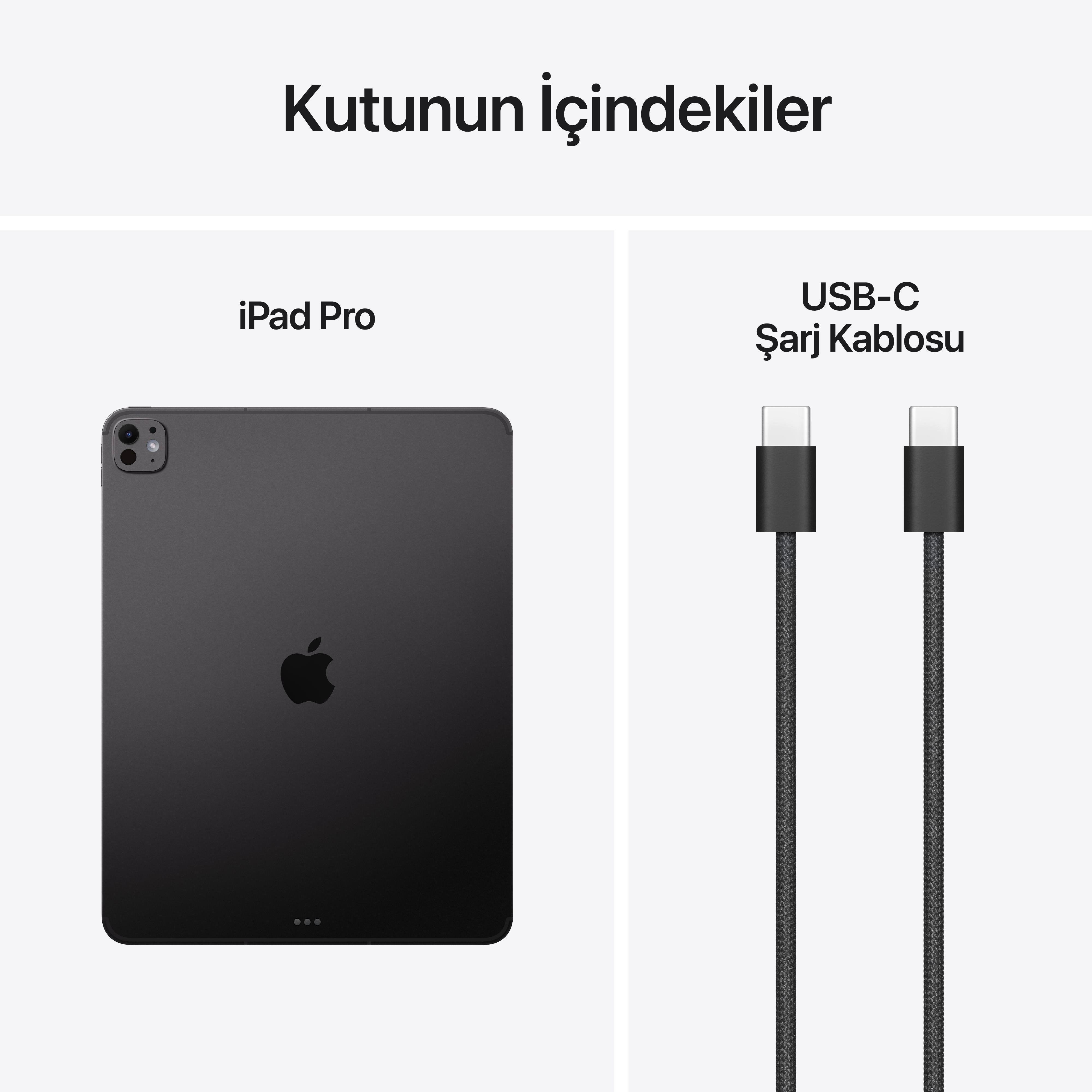 iPad Pro 13'' M5 Wi-Fi + Cellular 256GB Standart Cam Uzay Siyahı ME7W4TU/A