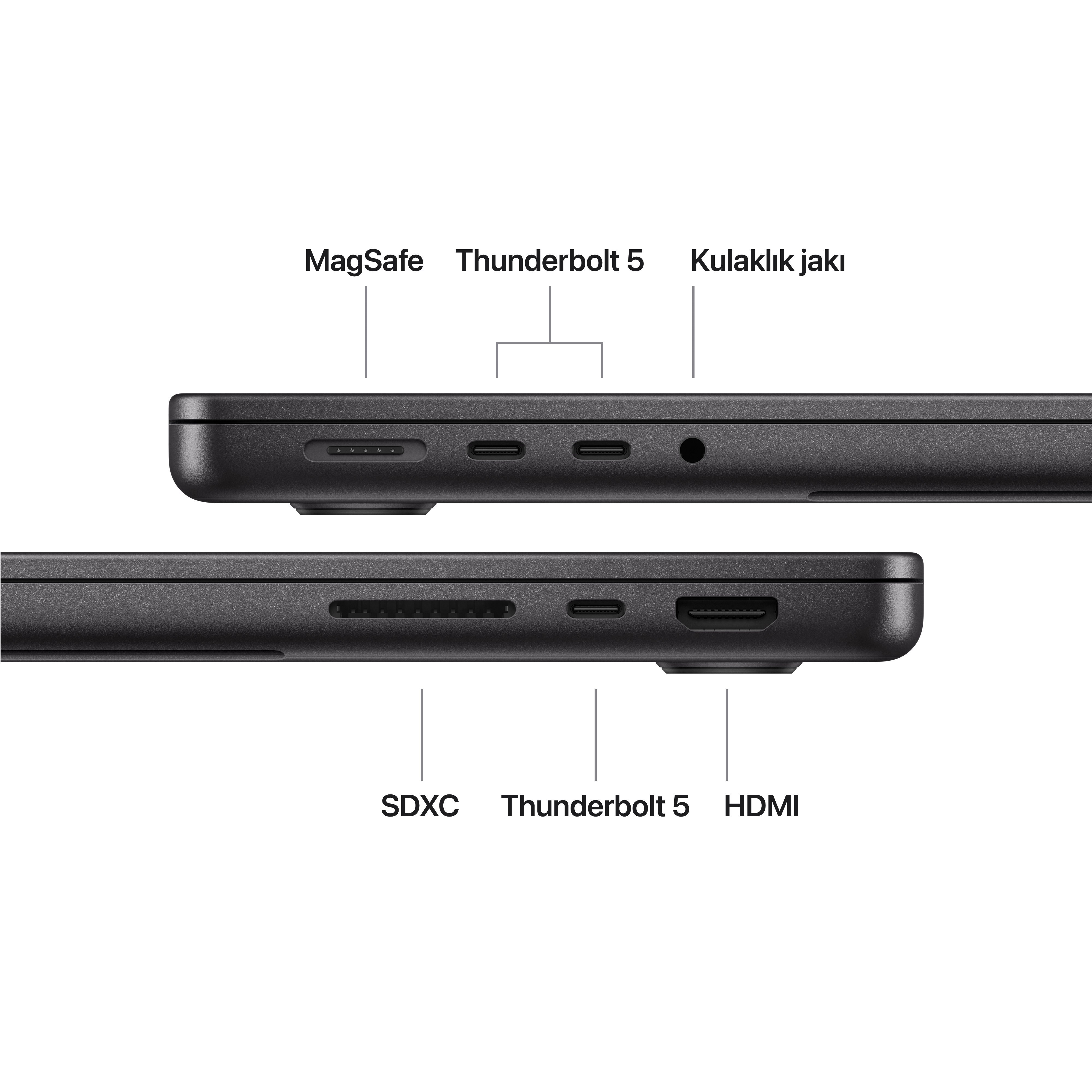 MacBook Pro 14'' 15-Core CPU 16-Core GPU Apple M5 Pro 24GB 1TB SSD Uzay Siyahı MGDR4TU/A