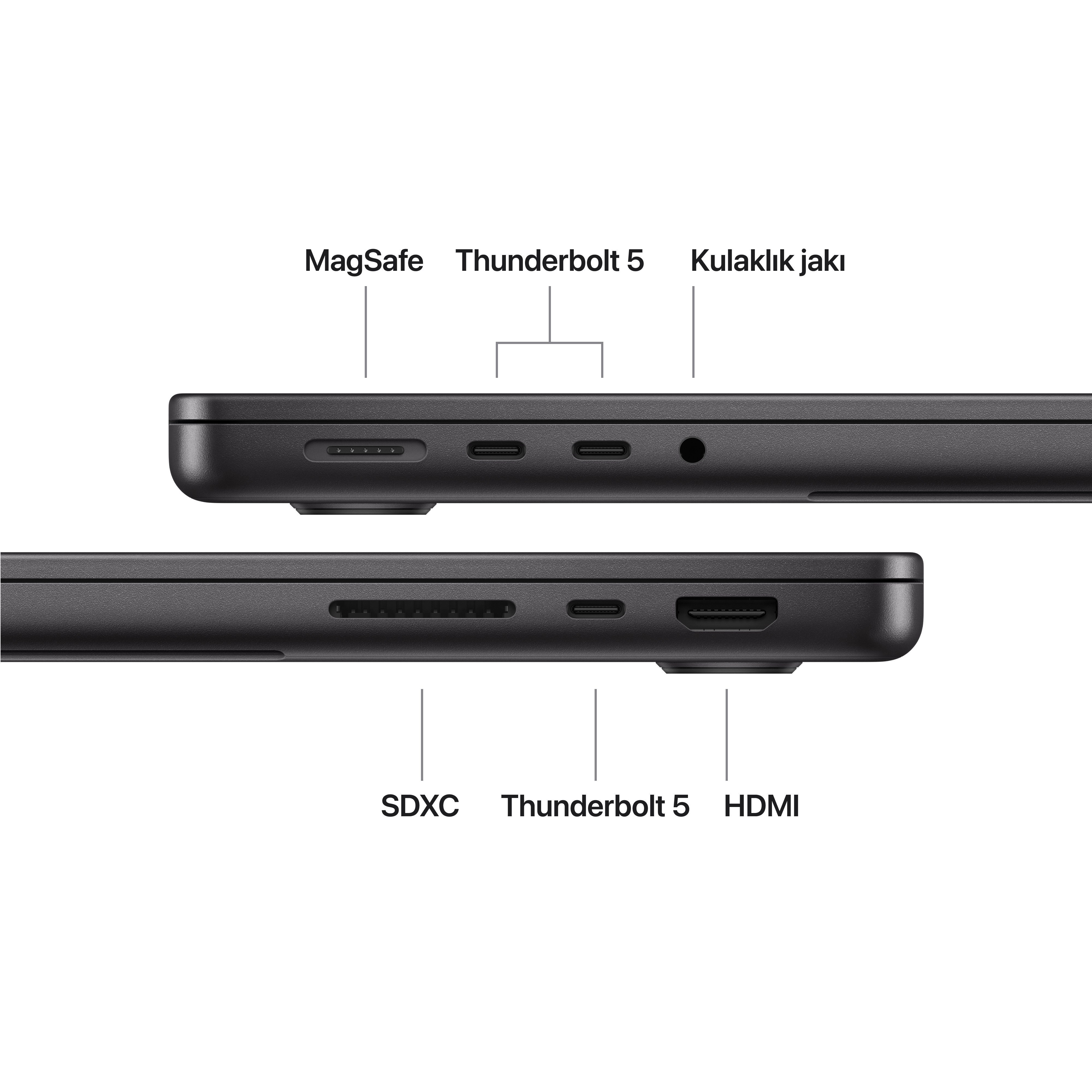 MacBook Pro 14'' 15-Core CPU 16-Core GPU Apple M5 Pro 24GB 1TB SSD Uzay Siyahı MGDR4TU/A