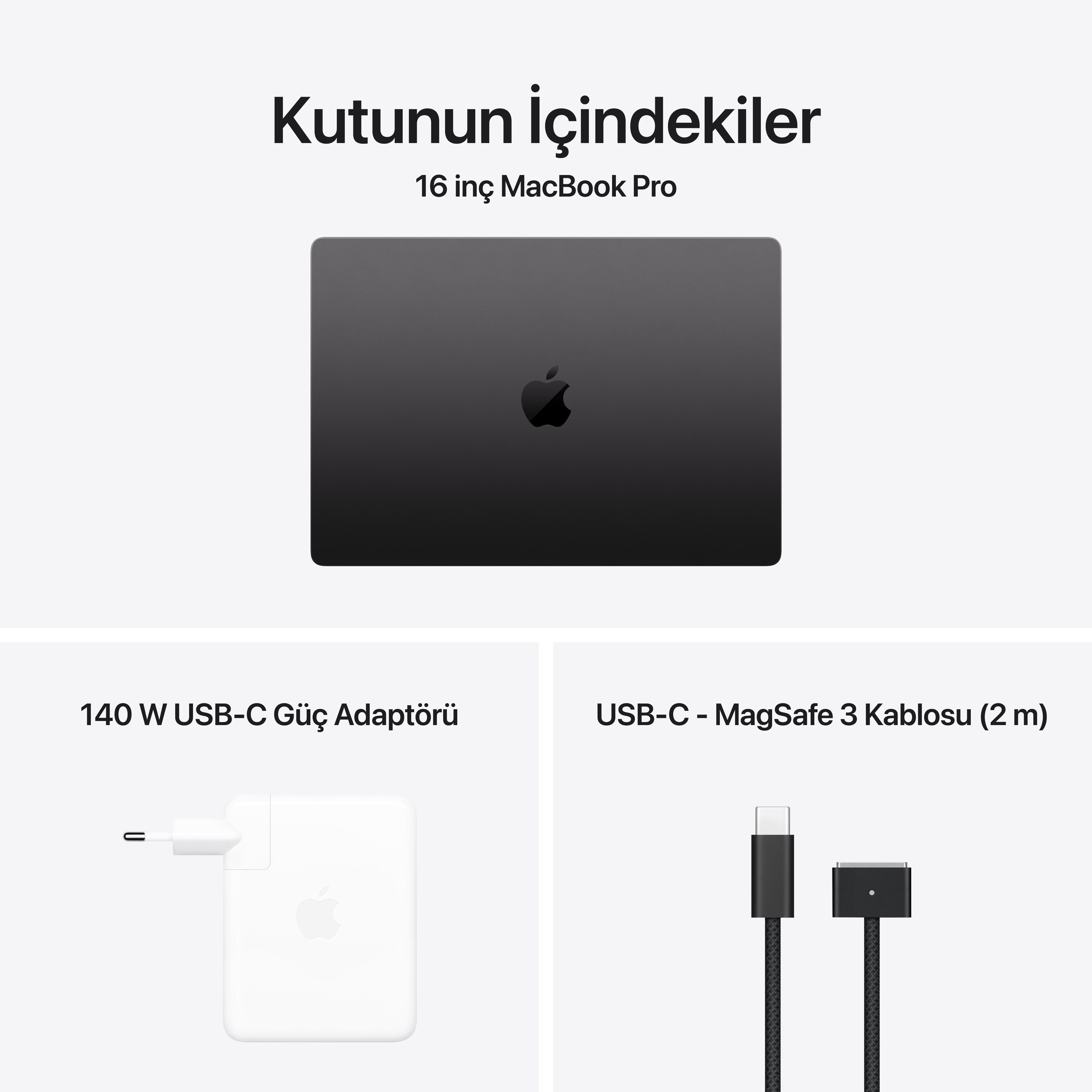 MacBook Pro 16'' 18-Core CPU 20-Core GPU Apple M5 Pro 24GB 1TB SSD Uzay Siyahı MGEA4TU/A