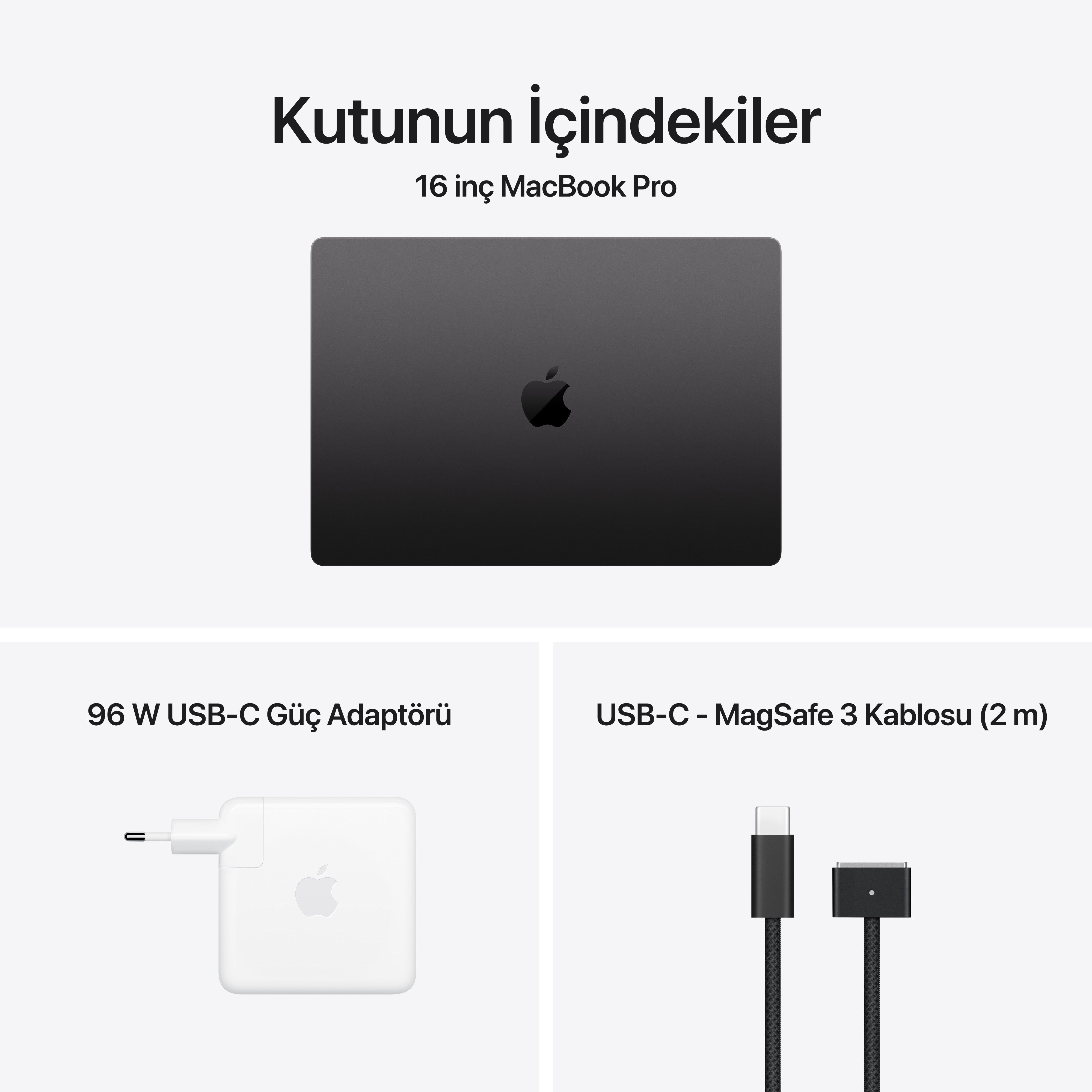 MacBook Pro 16'' 18-Core CPU 32-Core GPU Apple M5 Max 36GB 2TB SSD Uzay Siyahı MGED4TU/A