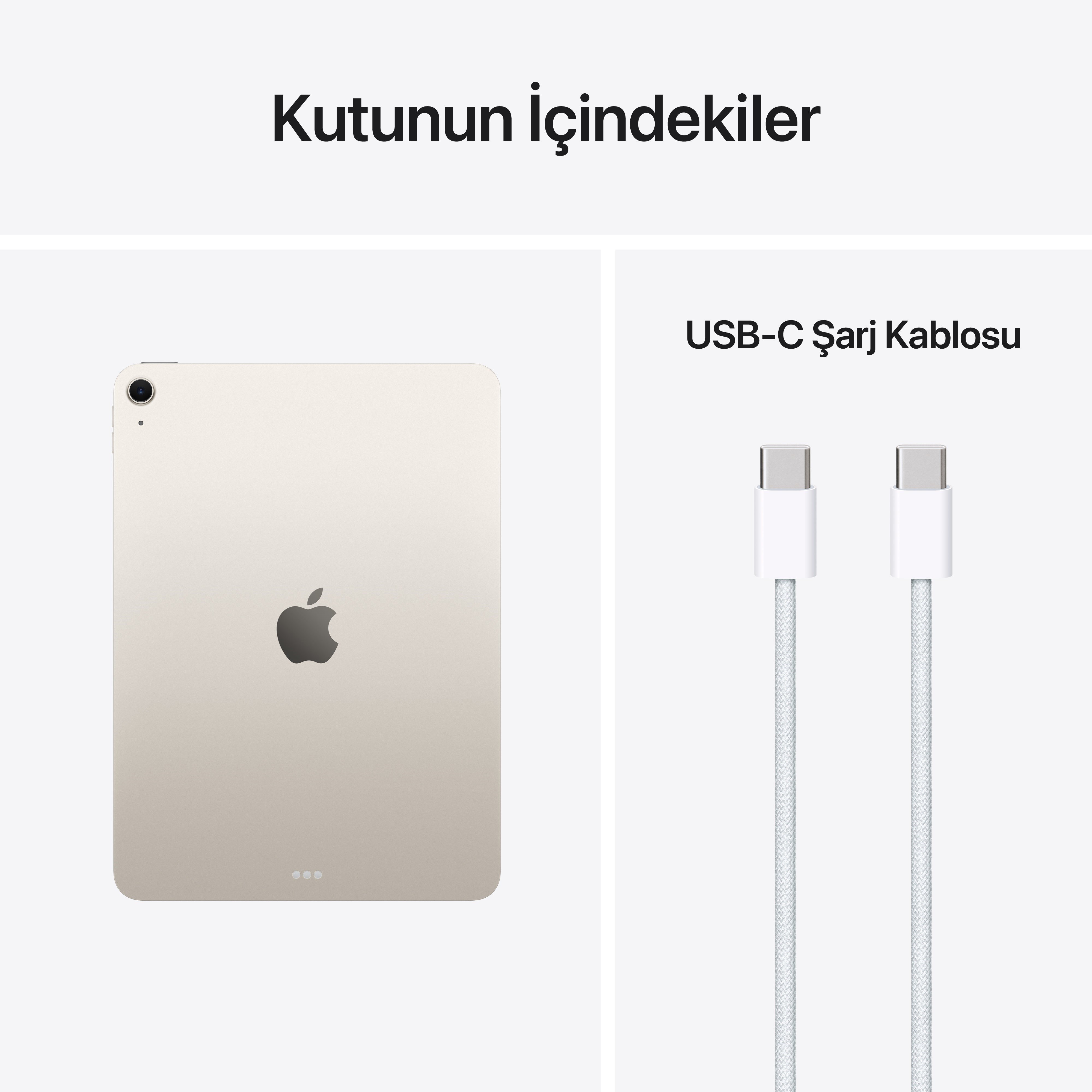 iPad Air M4 11'' Wi-Fi 128GB Yıldız Işığı MH334TU/A