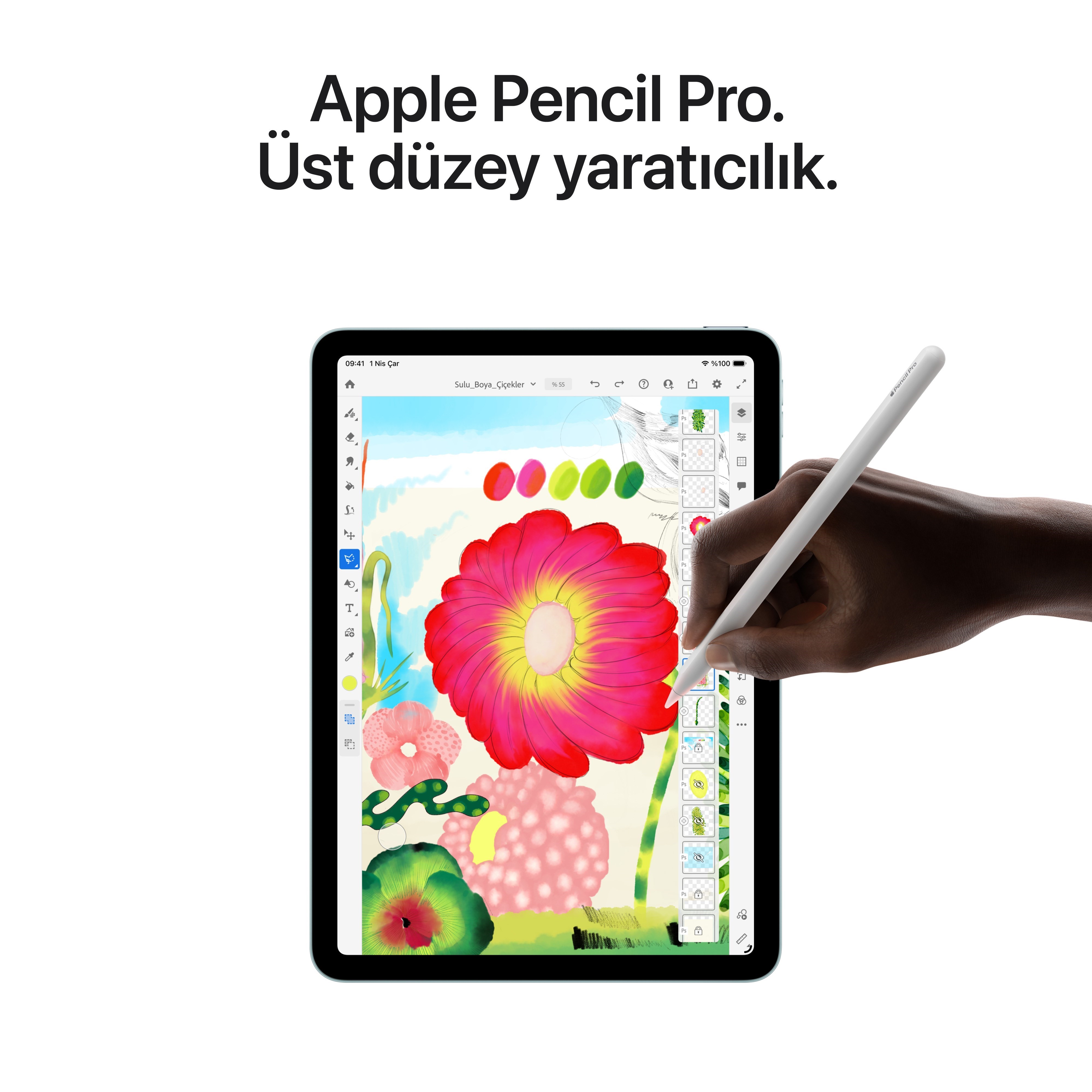 iPad Air M4 11'' Wi-Fi + Cellular 128GB Mor MH7C4TU/A