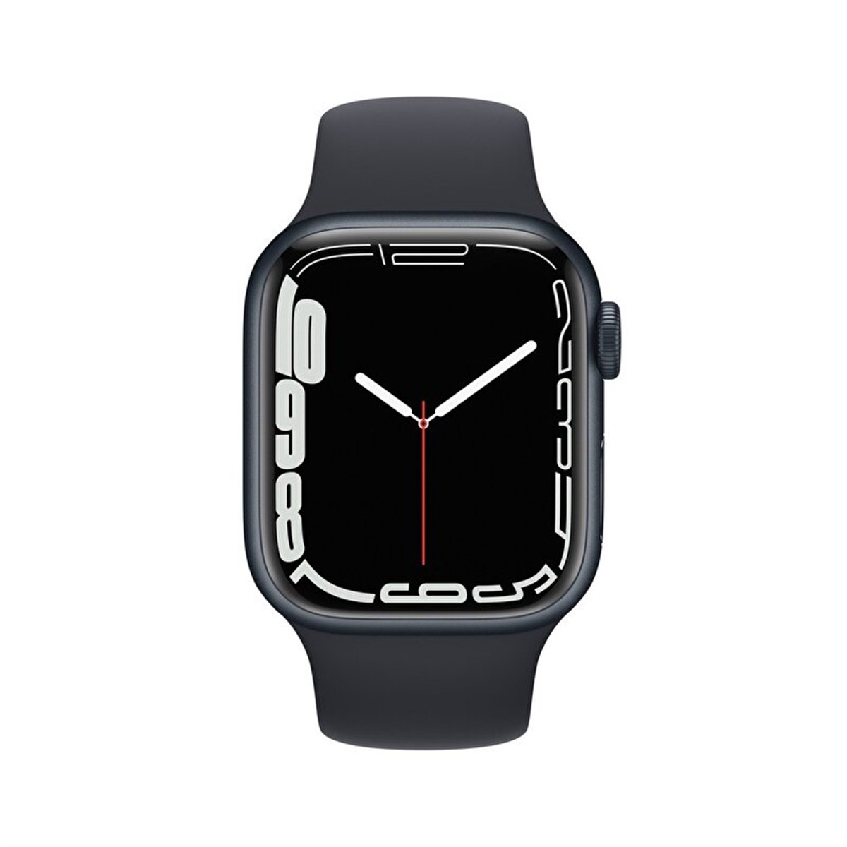 Apple Watch Series 7 GPS, 41mm Gece Yarısı Alüminyum Kasa ve Gece Yarısı Spor Kordon - MKMX3TU/A
