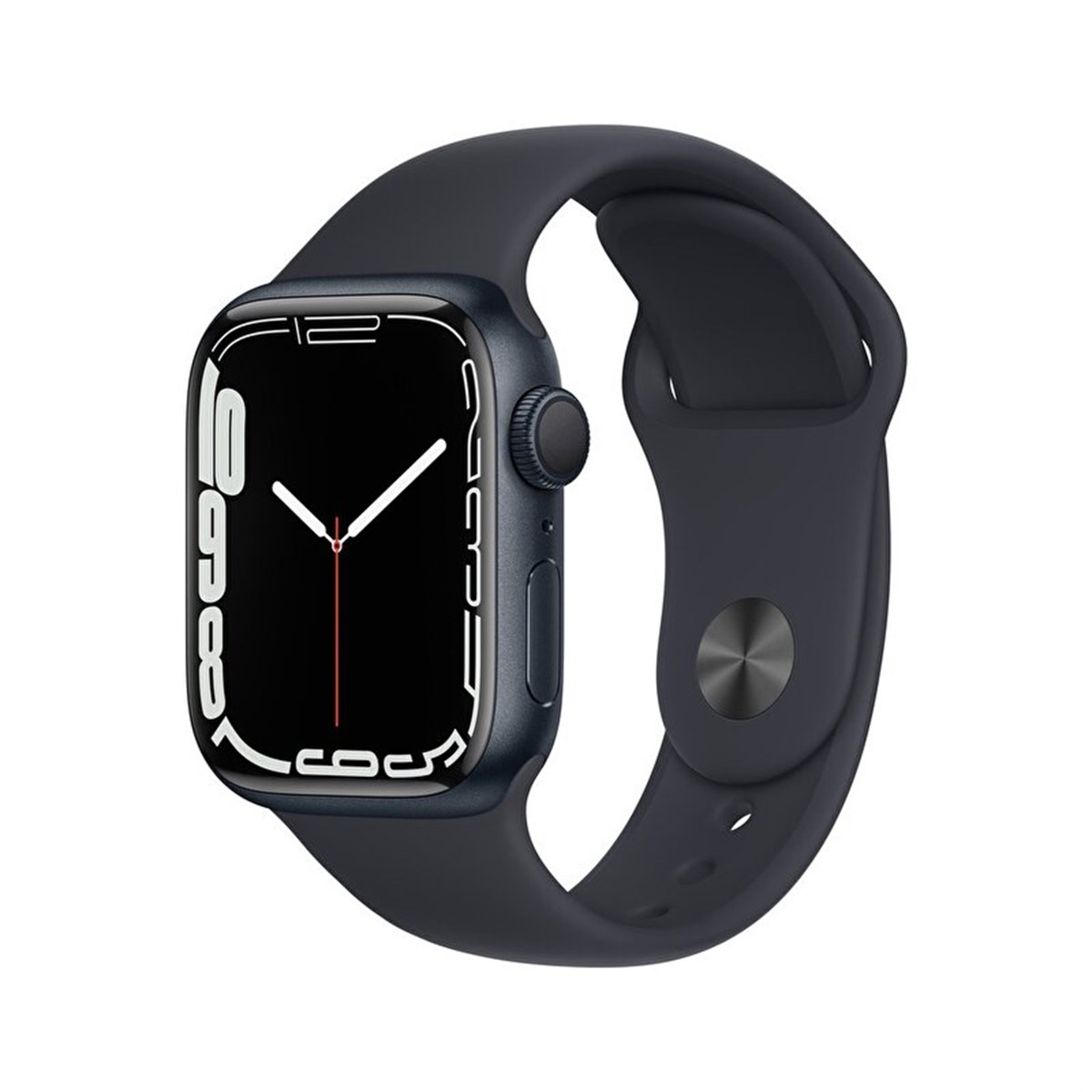 Apple Watch Series 7 GPS, 41mm Gece Yarısı Alüminyum Kasa ve Gece Yarısı Spor Kordon - MKMX3TU/A
