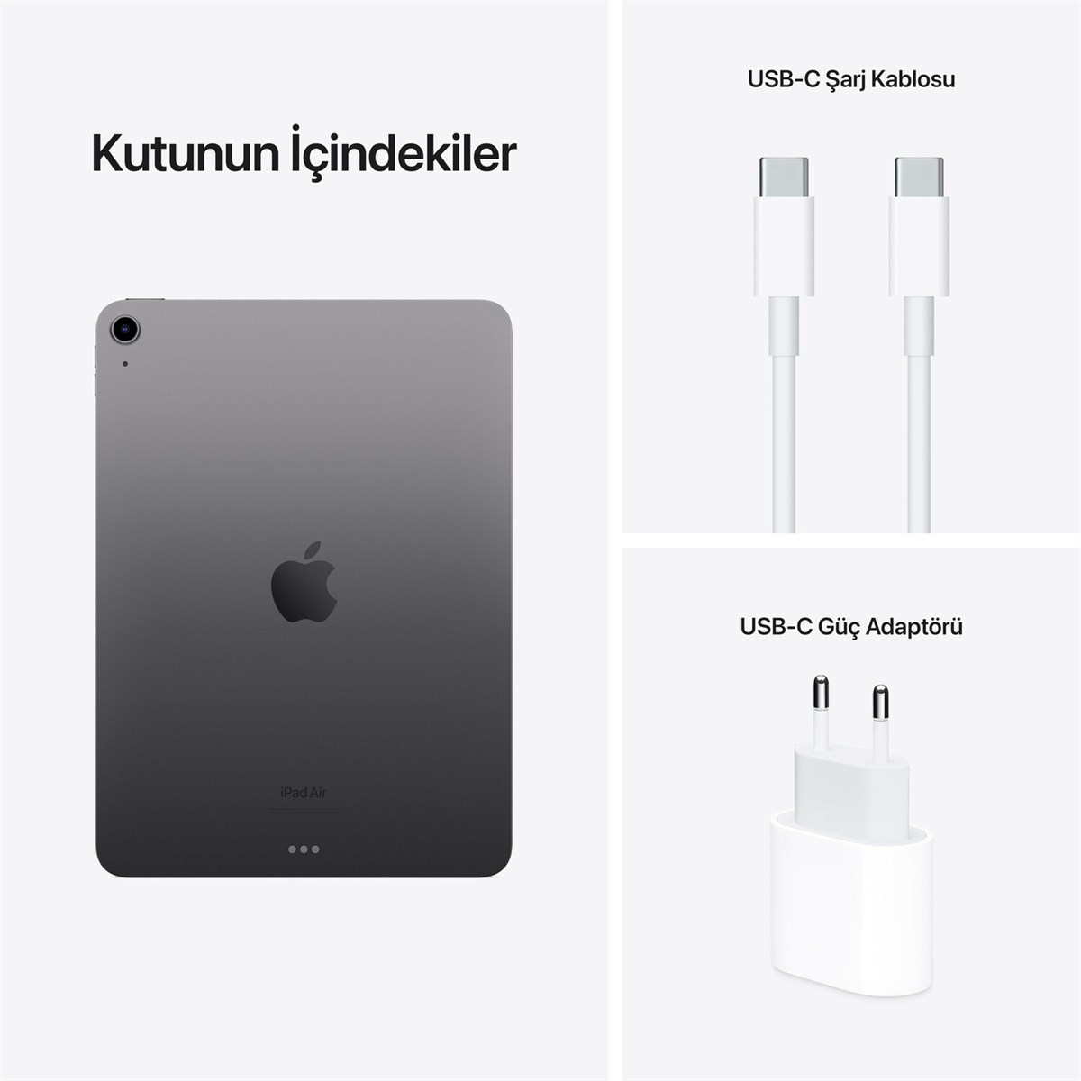 iPad Air (5.nesil) 10.9'' Wi-Fi 256GB Uzay Grisi MM9L3TU/A