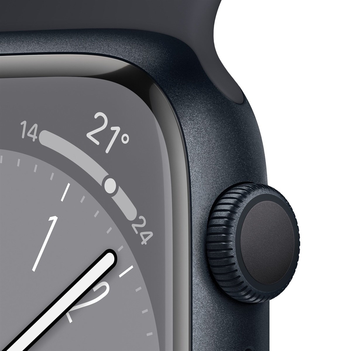 Apple Watch Series 8 GPS 45mm Gece Yarısı Alüminyum Kasa Gece Yarısı Spor Kordon MNP13TU/A