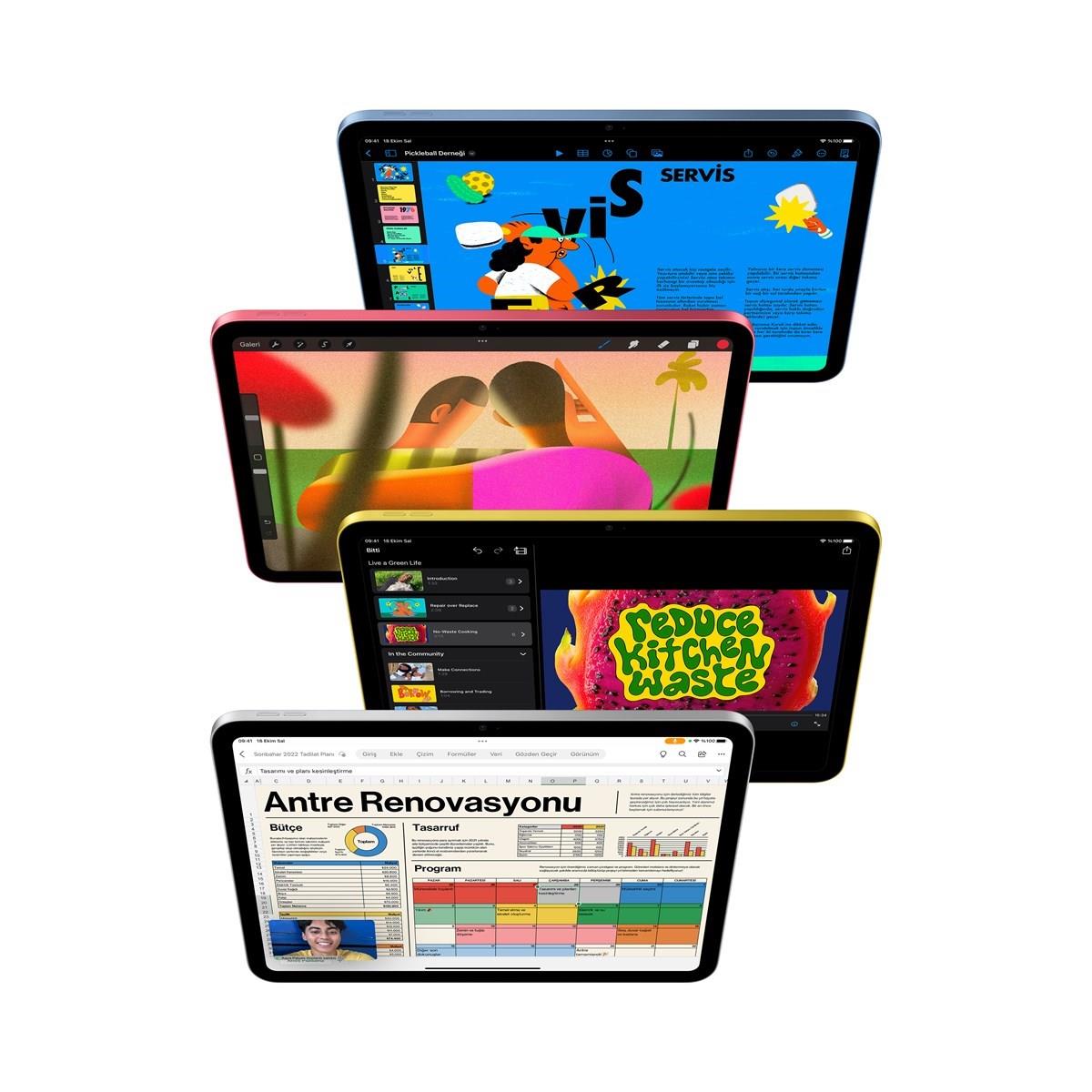 iPad 10.9'' (10.Nesil) Wi-Fi 256GB Mavi MPQ93TU/A