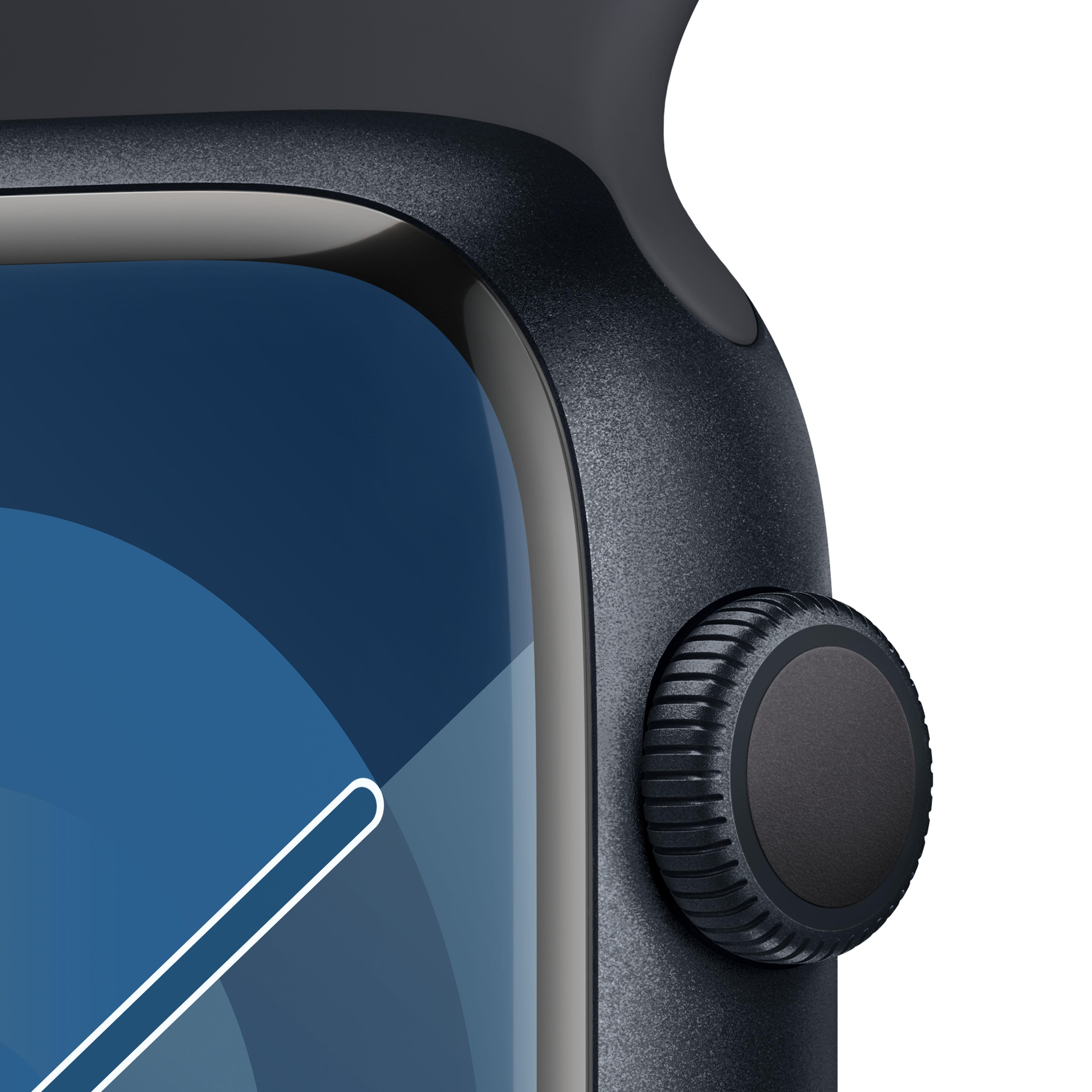 Apple Watch Series 9 GPS 45mm Gece Yarısı Alüminyum Kasa Gece Yarısı Spor Kordon (S-M) - MR993TU/A
