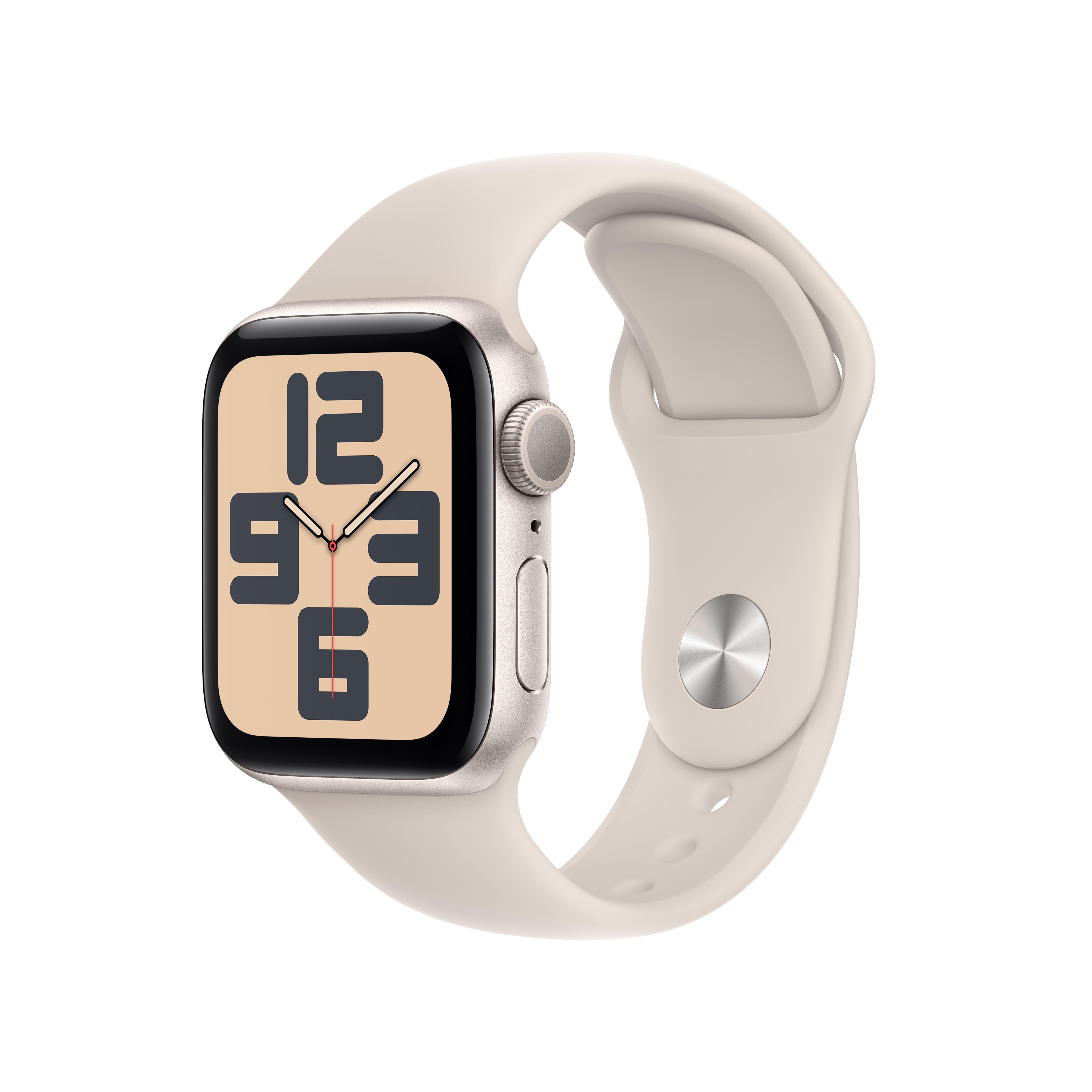 Apple Watch SE ( 2.nesil ) GPS 40mm Yıldız Işığı Alüminyum Kasa ve Yıldız Işığı Spor Kordon S/M - MR9U3TU/A