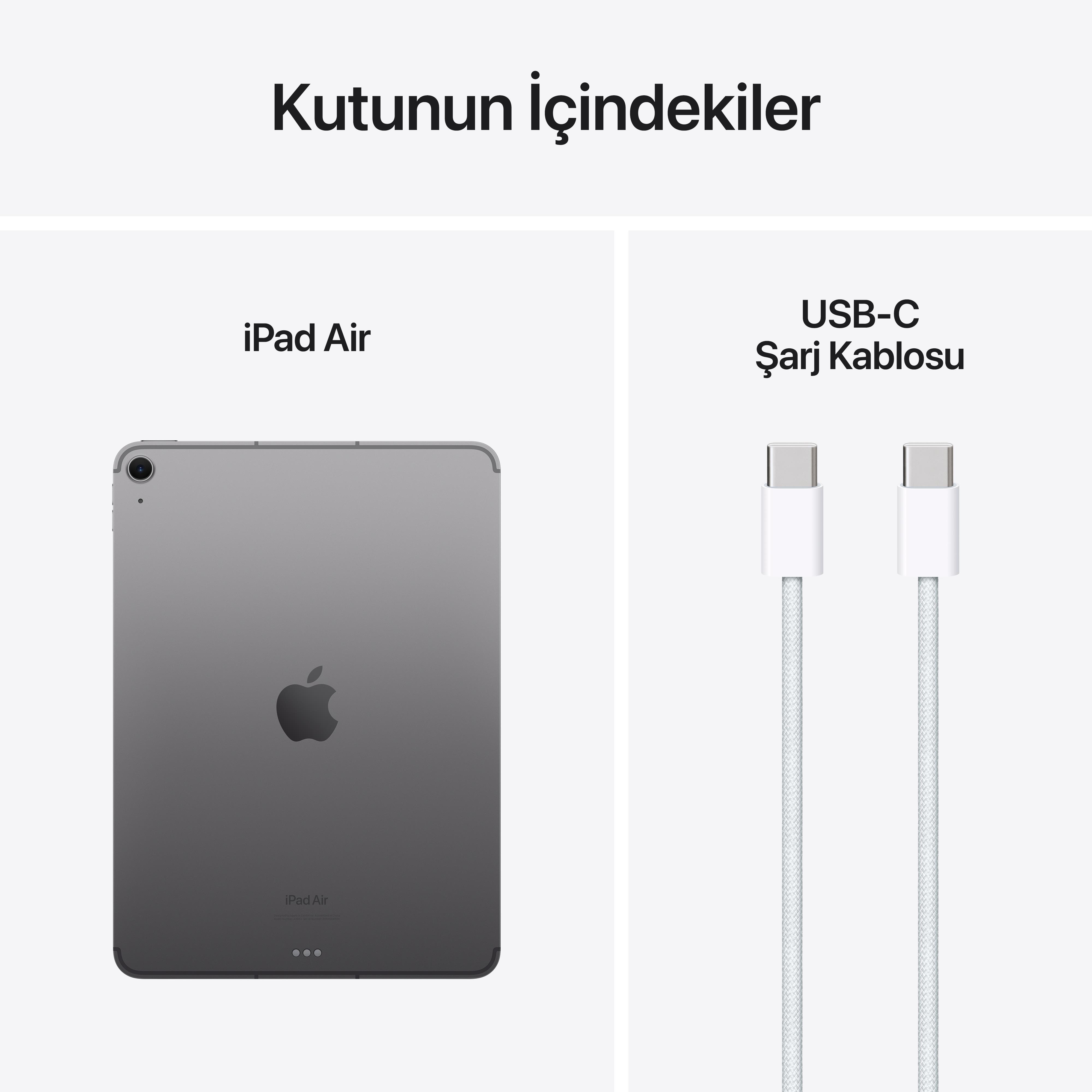 iPad Air M2 11'' Wi-Fi + Cellular 128GB Uzay Grisi MUXD3TU/A