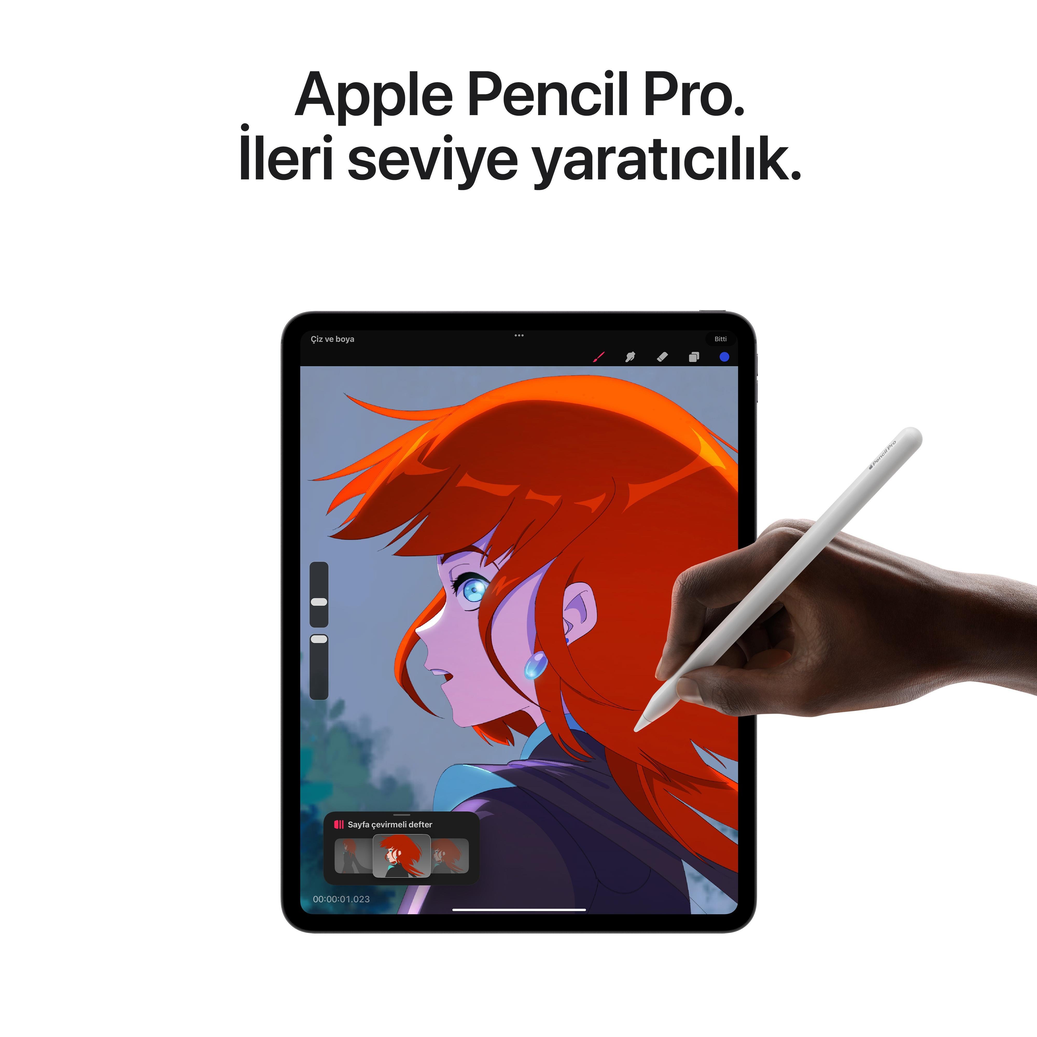 iPad Pro 13'' M4 Wi-Fi + Cellular 256GB Standart Cam Uzay Grisi MVXR3TU/A