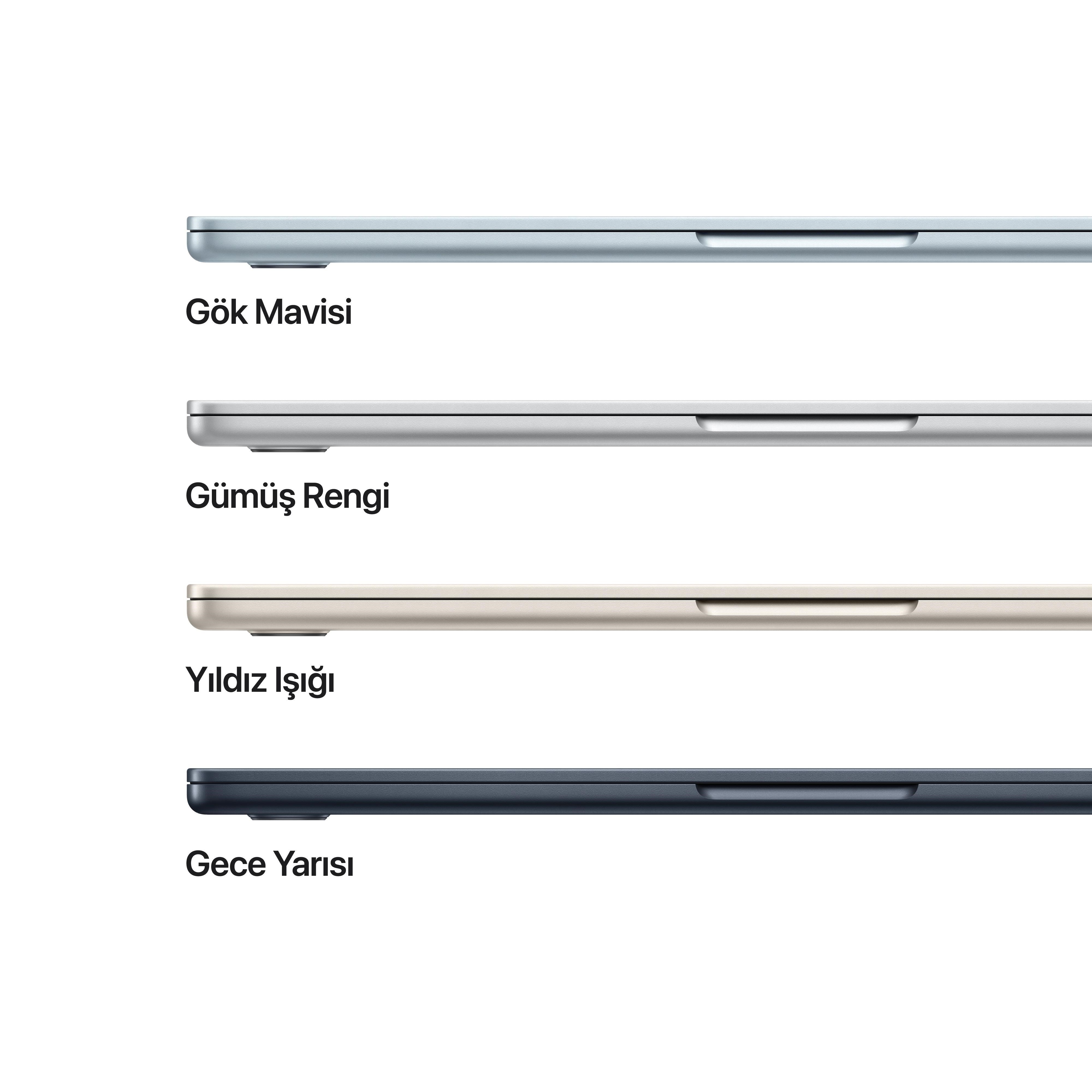 MacBook Air 13'' 10-Core CPU 8-Core GPU Apple M4 / 16GB / 256GB SSD / Gümüş MW0W3TU/A