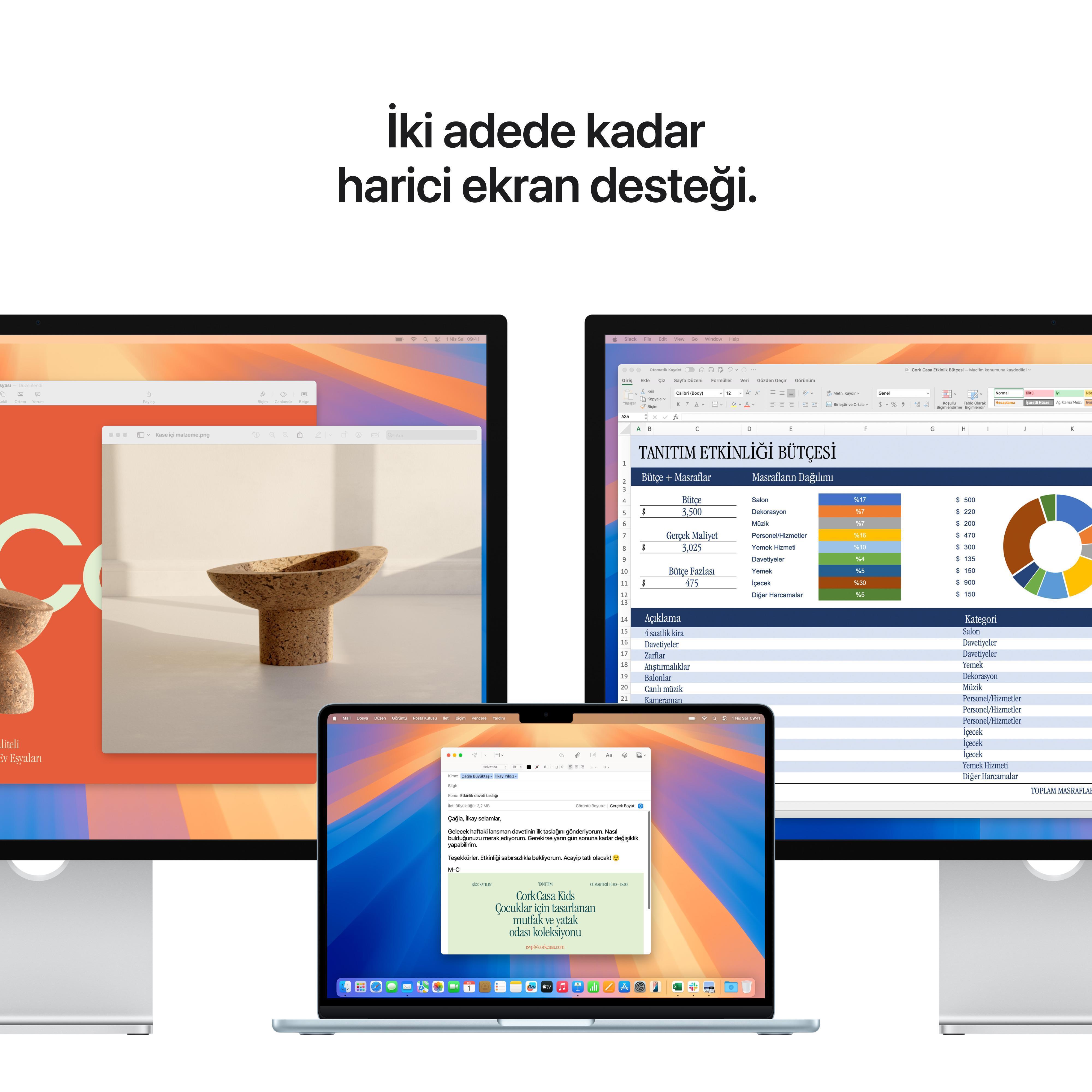 MacBook Air 13'' 10-Core CPU 8-Core GPU Apple M4 / 16GB / 256GB SSD / Gece Yarısı MW123TU/A