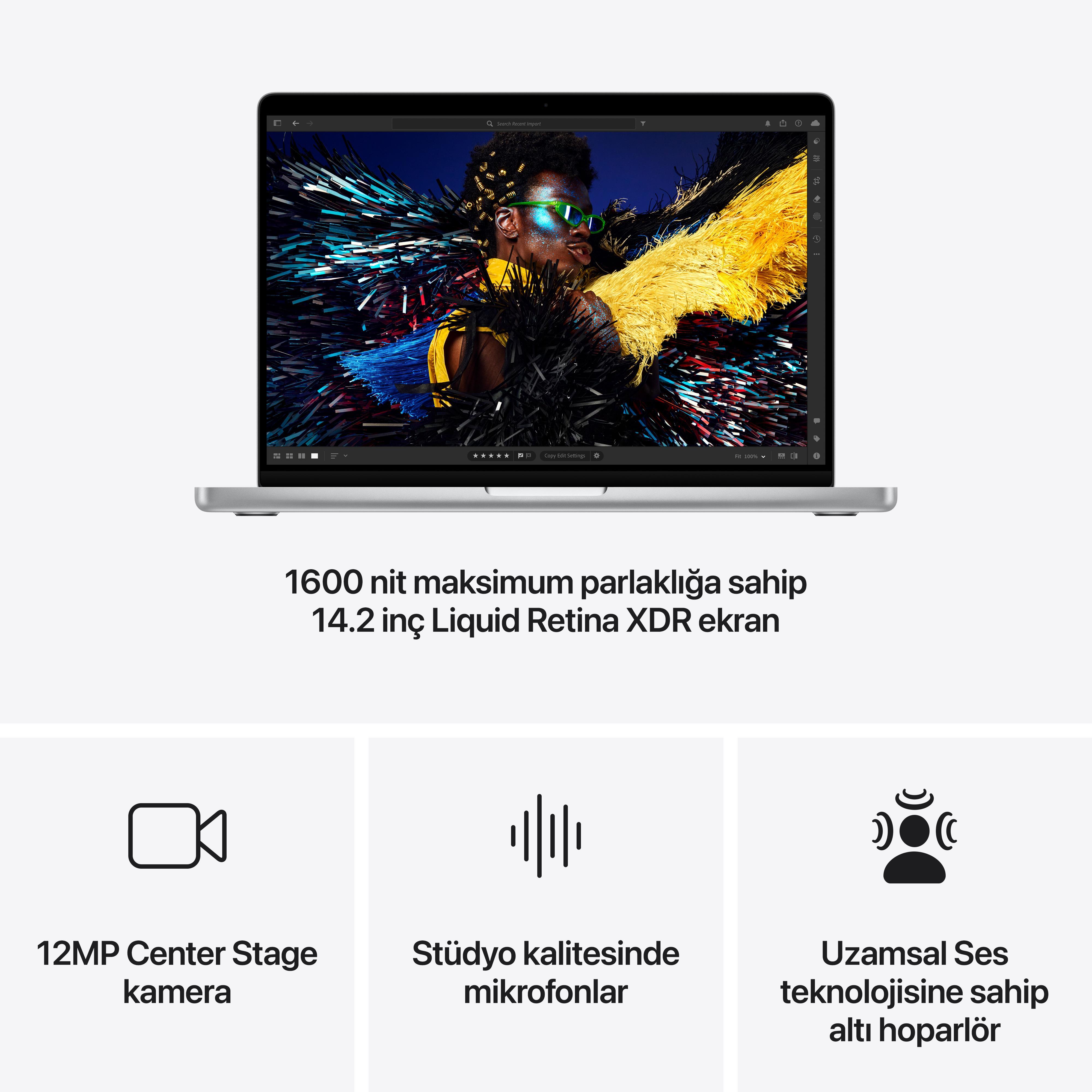 MacBook Pro 14'' 12-Core CPU 16-Core GPU Apple M4 Pro 24GB 512GB SSD Silver MX2E3TU/A
