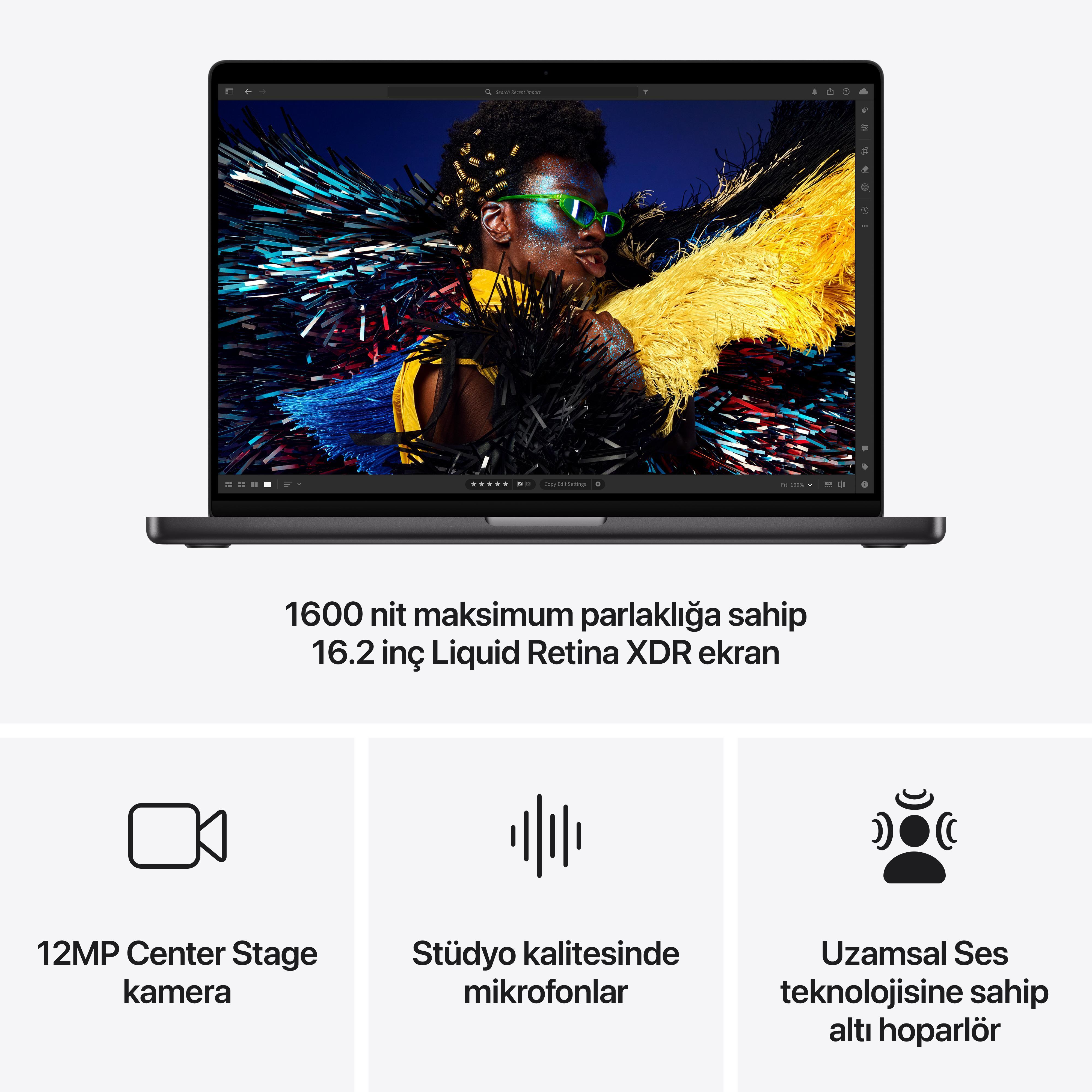 MacBook Pro 16'' 14-Core CPU 20-Core GPU Apple M4 Pro 24GB 512GB SSD S.Black MX2X3TU/A