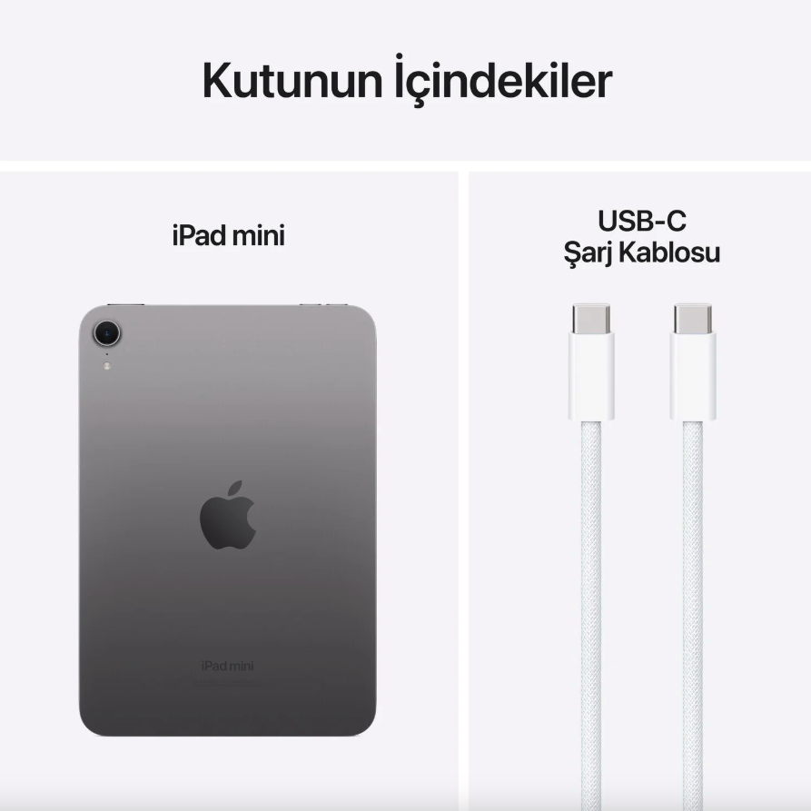 iPad mini (7.nesil) 8.3” Wi-Fi 256GB Uzay Grisi MXNA3TU/A