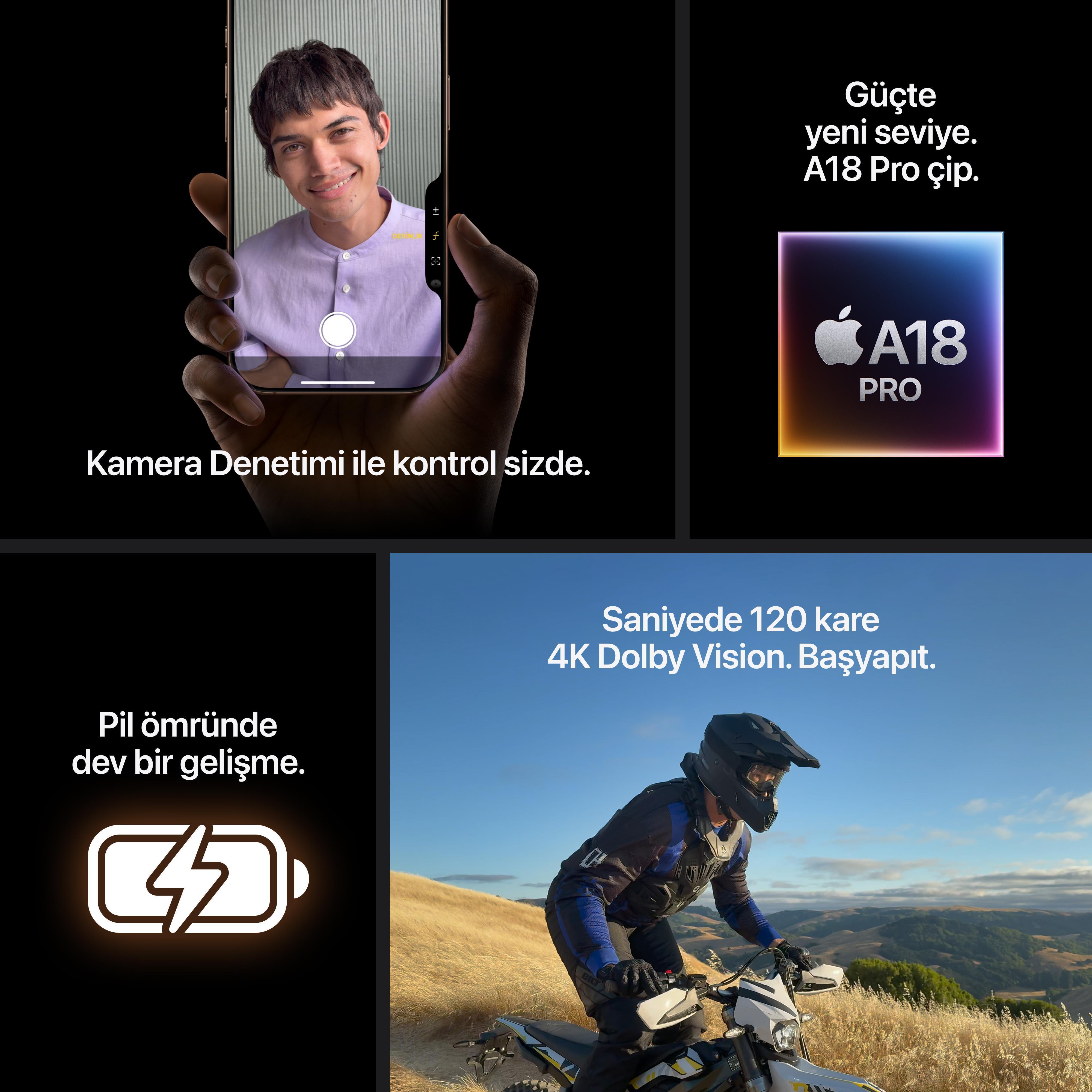 iPhone 16 Pro 128GB Çöl Titanyum MYNE3TU/A
