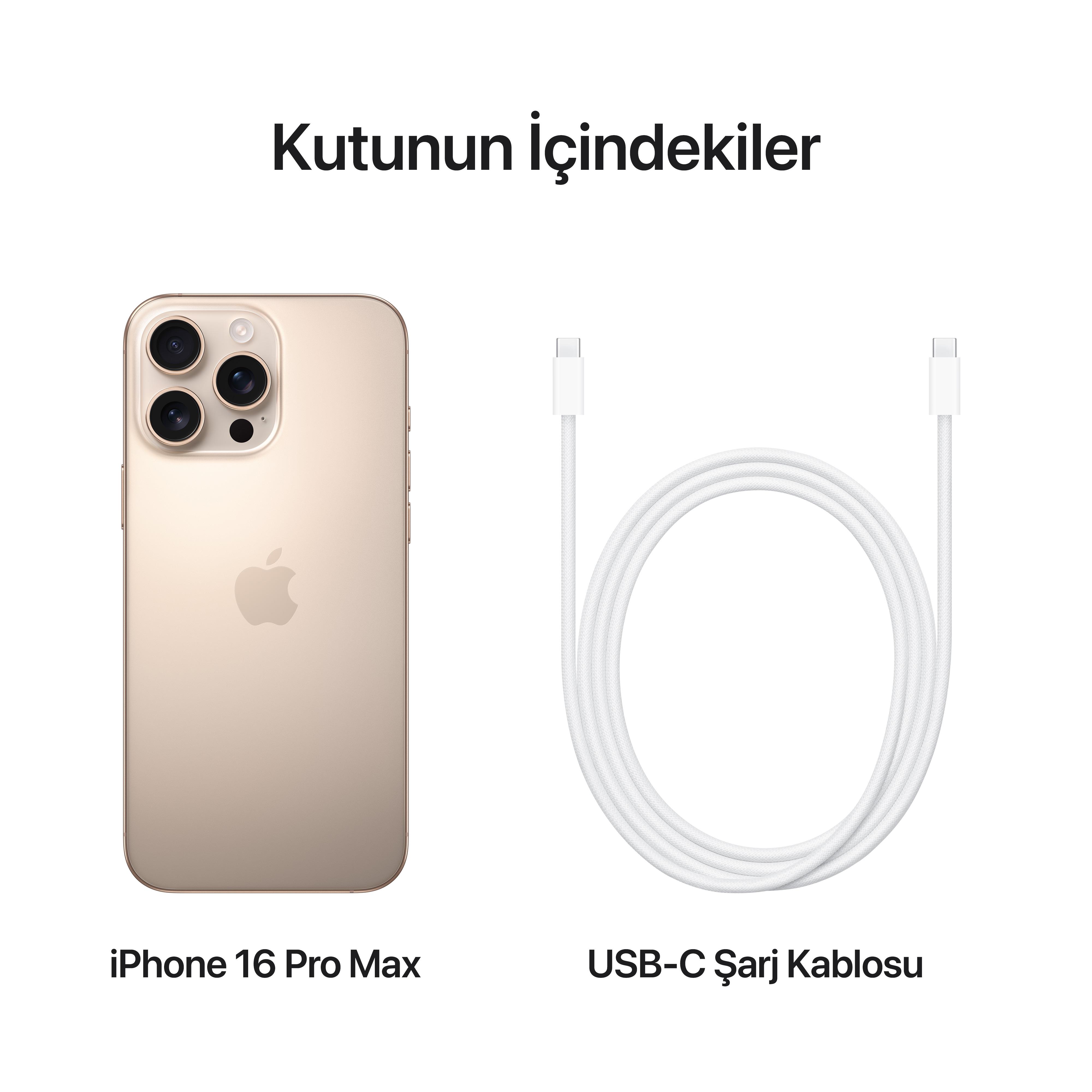 iPhone 16 Pro Max 256GB Çöl Titanyum MYWX3TU/A